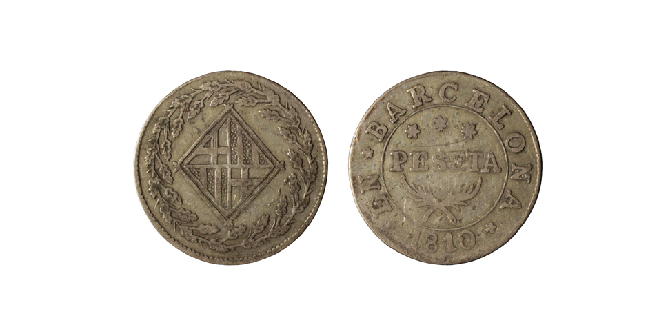 image for: Ocupació francesa - 1 pesseta - 1810
