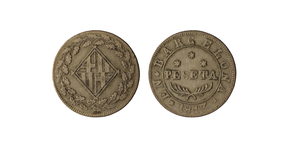 image for: Ocupació francesa - 1 pesseta - 1813