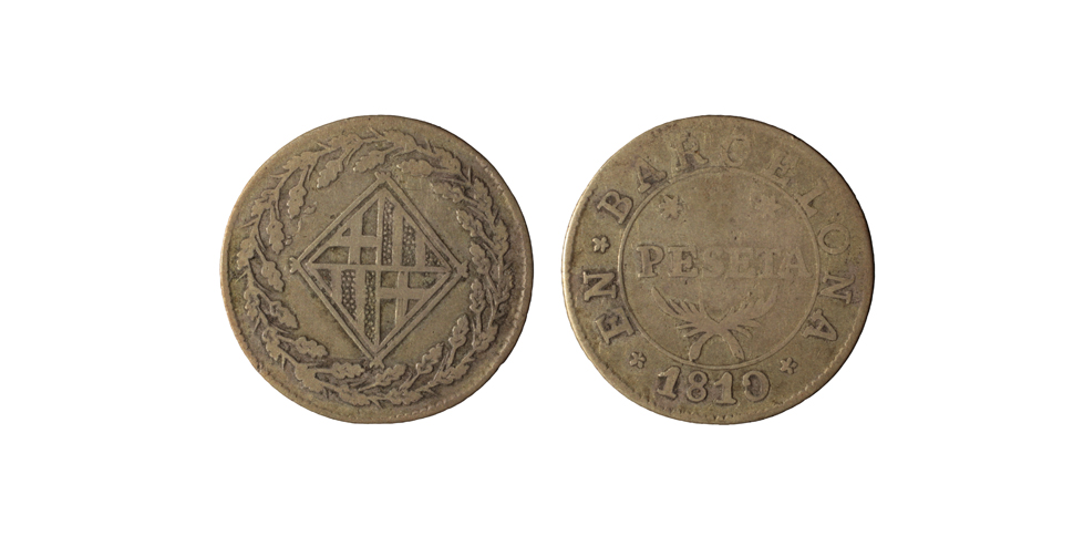 image for: Ocupació francesa - 1 pesseta - 1810