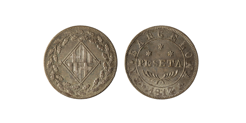Ocupació francesa - 1 pesseta - 1813 image for: Ocupació francesa - 1 pesseta - 1813