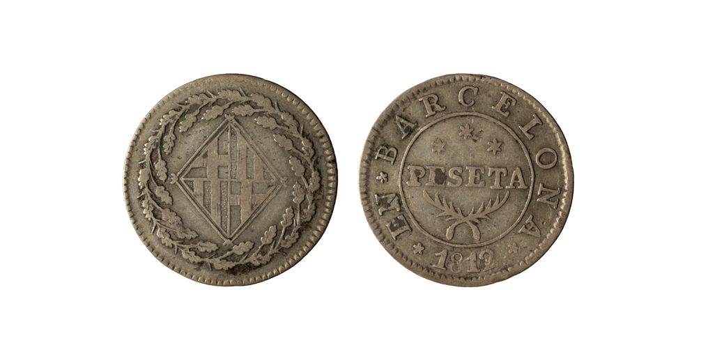 image for: Ocupació francesa - 1 pesseta - 1812