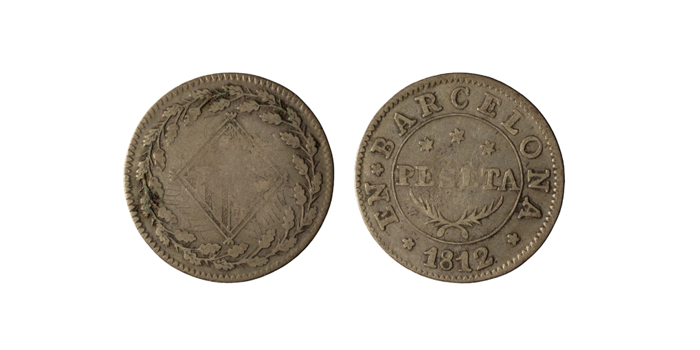 image for: Ocupació francesa - 1 pesseta - 1812