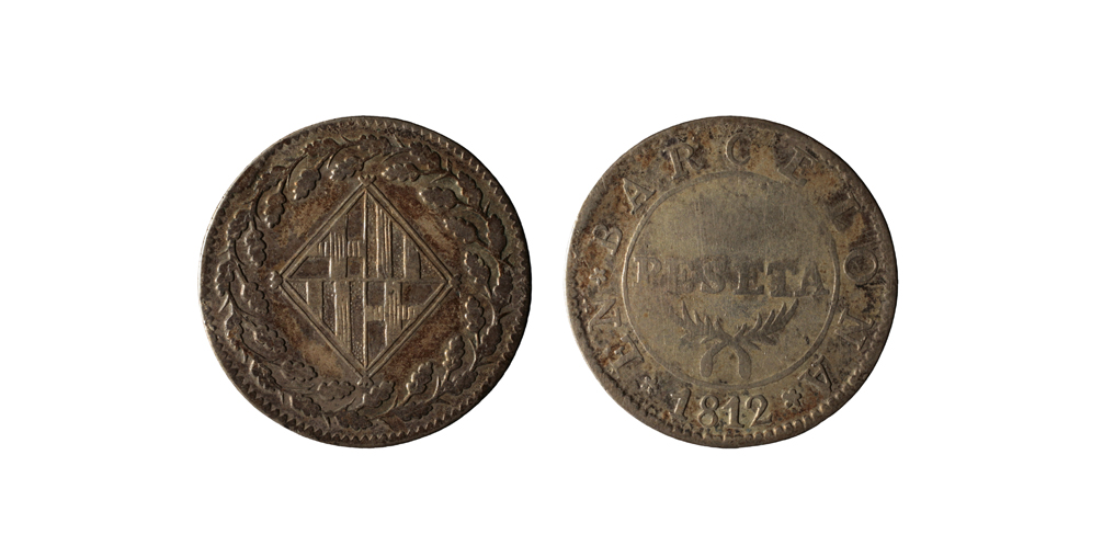 image for: Ocupació francesa - 1 pesseta - 1812