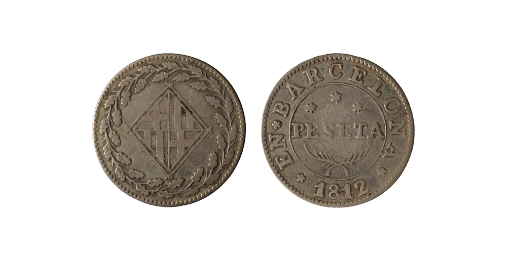 image for: Ocupació francesa - 1 pesseta - 1812