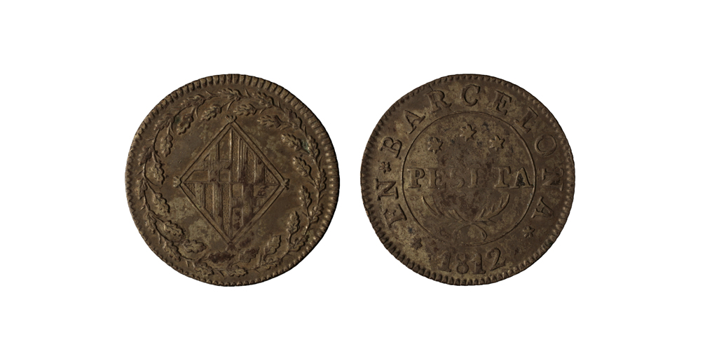 image for: Ocupació francesa - 1 pesseta - 1812