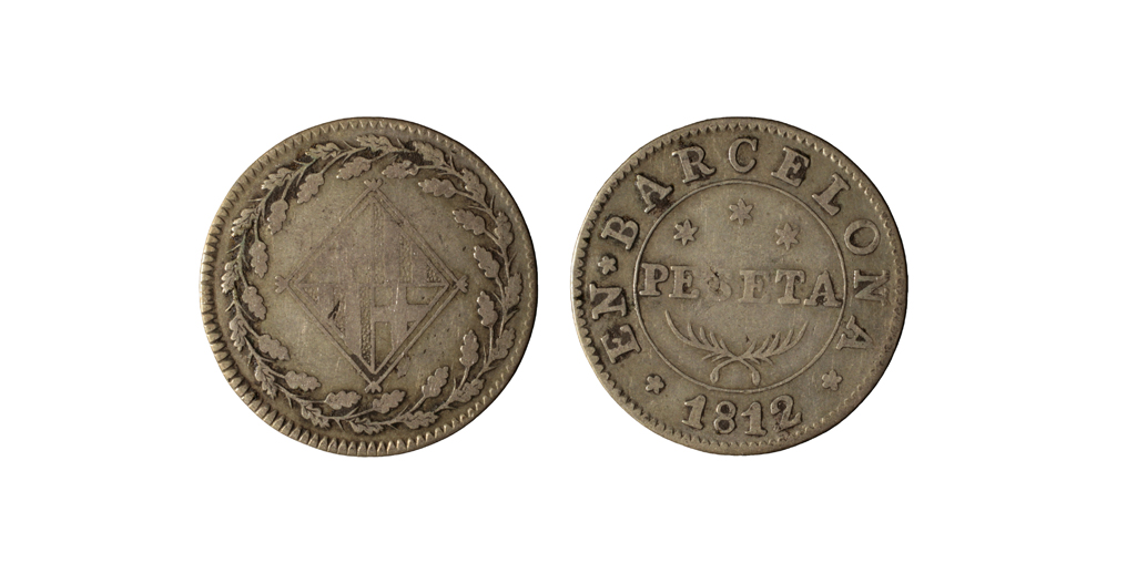 image for: Ocupació francesa - 1 pesseta - 1812