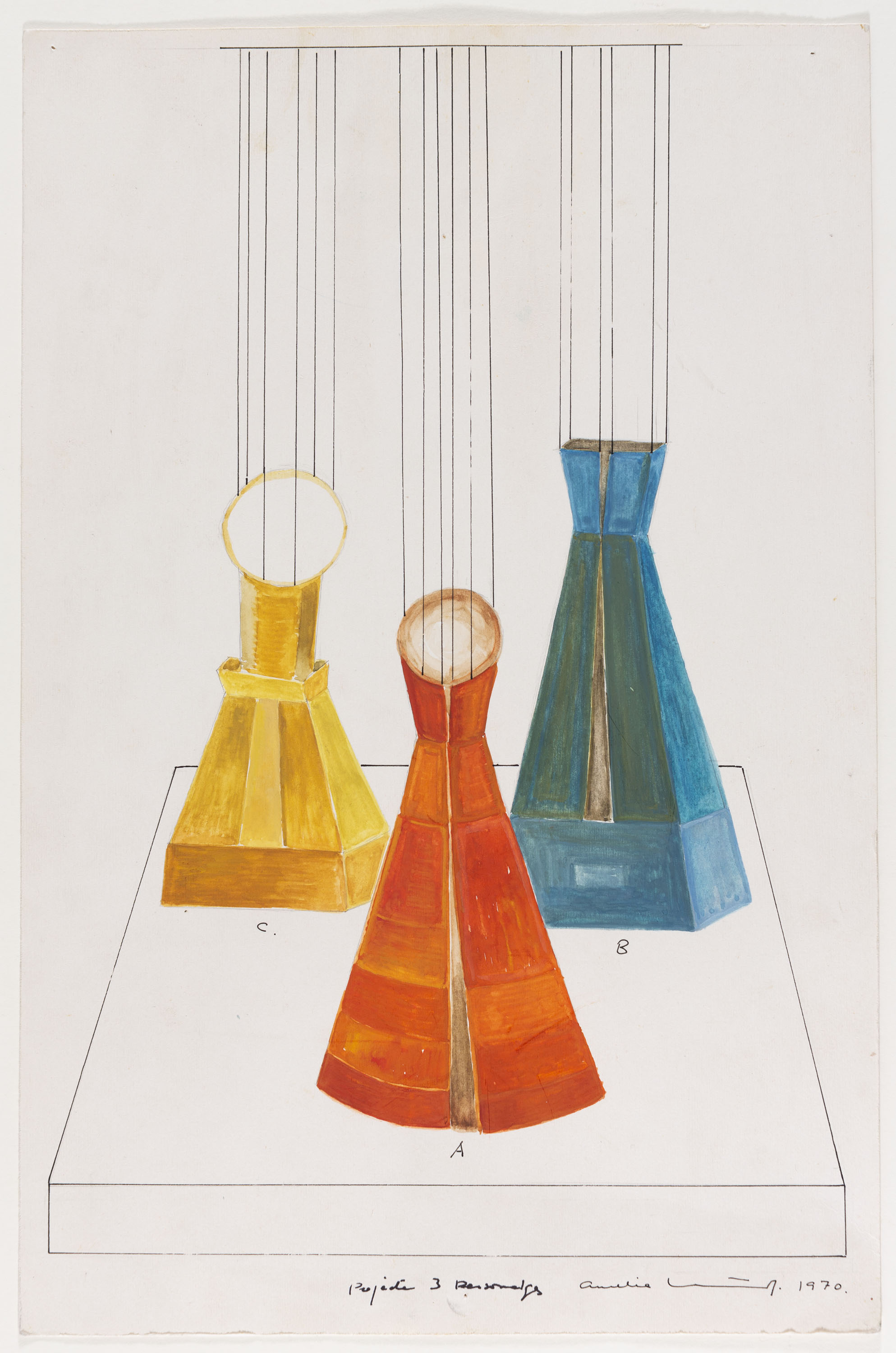image for: Aurèlia Muñoz - Projecte per a «Tres personatges» - 1970