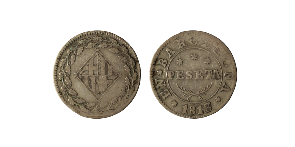 Ocupació francesa - 1 pesseta - 1813 image for: Ocupació francesa - 1 pesseta - 1813