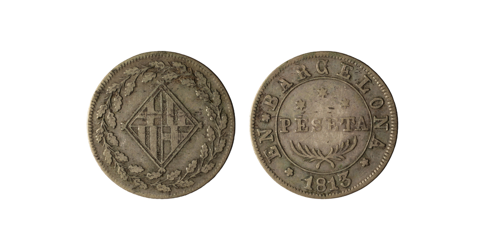 Ocupació francesa - 1 pesseta - 1813 image for: Ocupació francesa - 1 pesseta - 1813