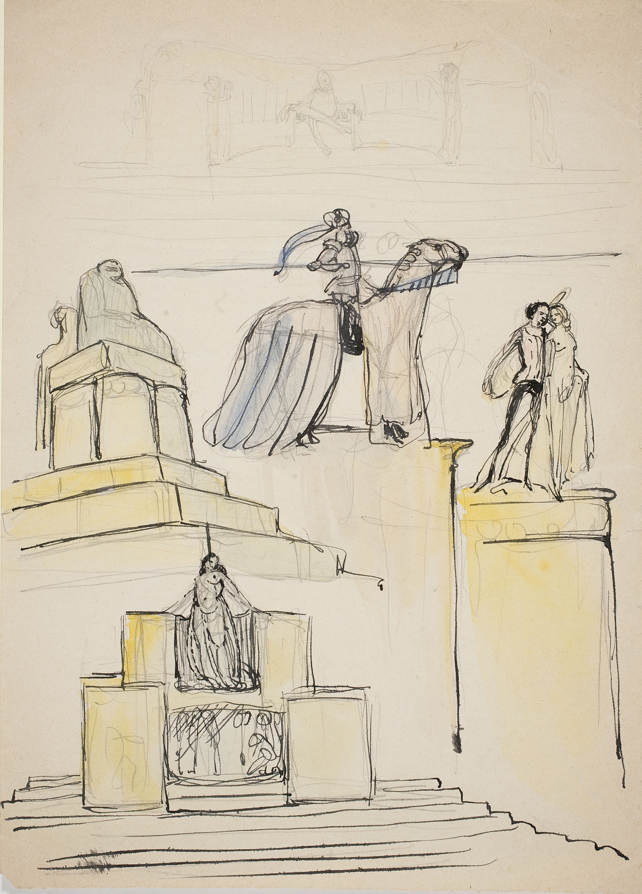 image for: Ismael Smith - Projecte del monument a Manuel Milà i Fontanals - Cap a 1908