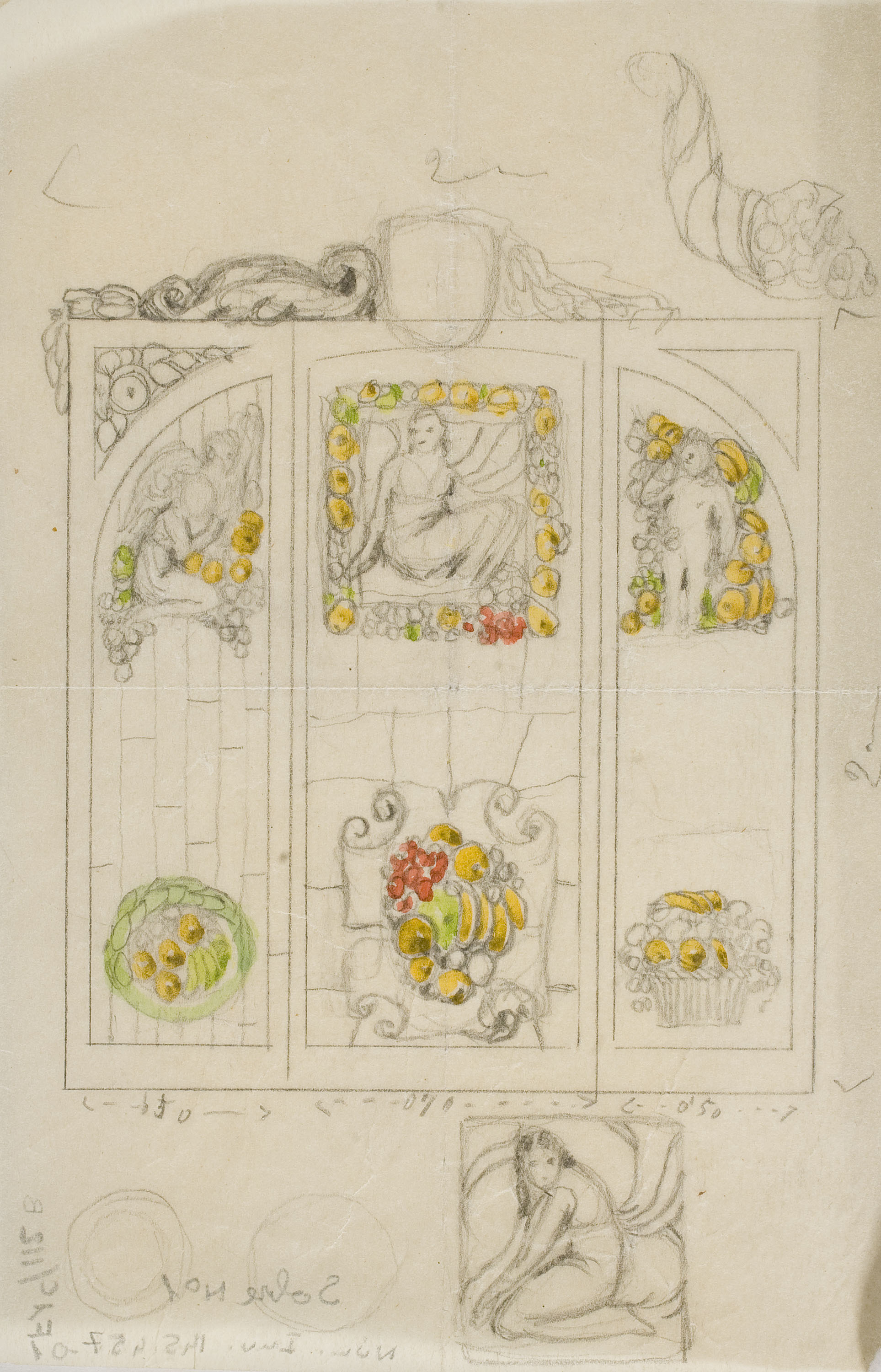 image for: Ismael Smith - Projecte de vitrall - Cap a 1906-1912