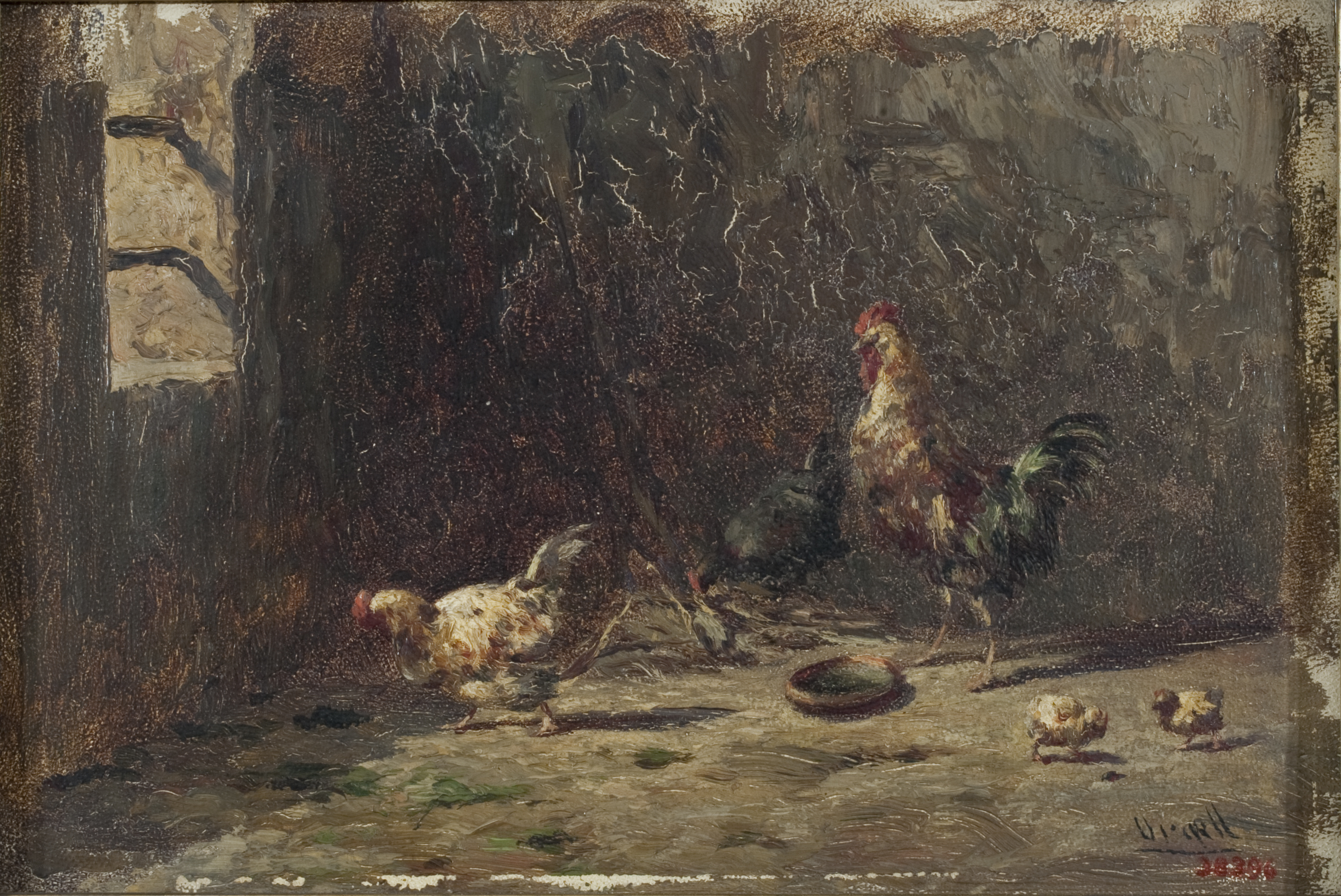 image for: Modest Urgell - Gallines en corral - Cap a 1870-1890