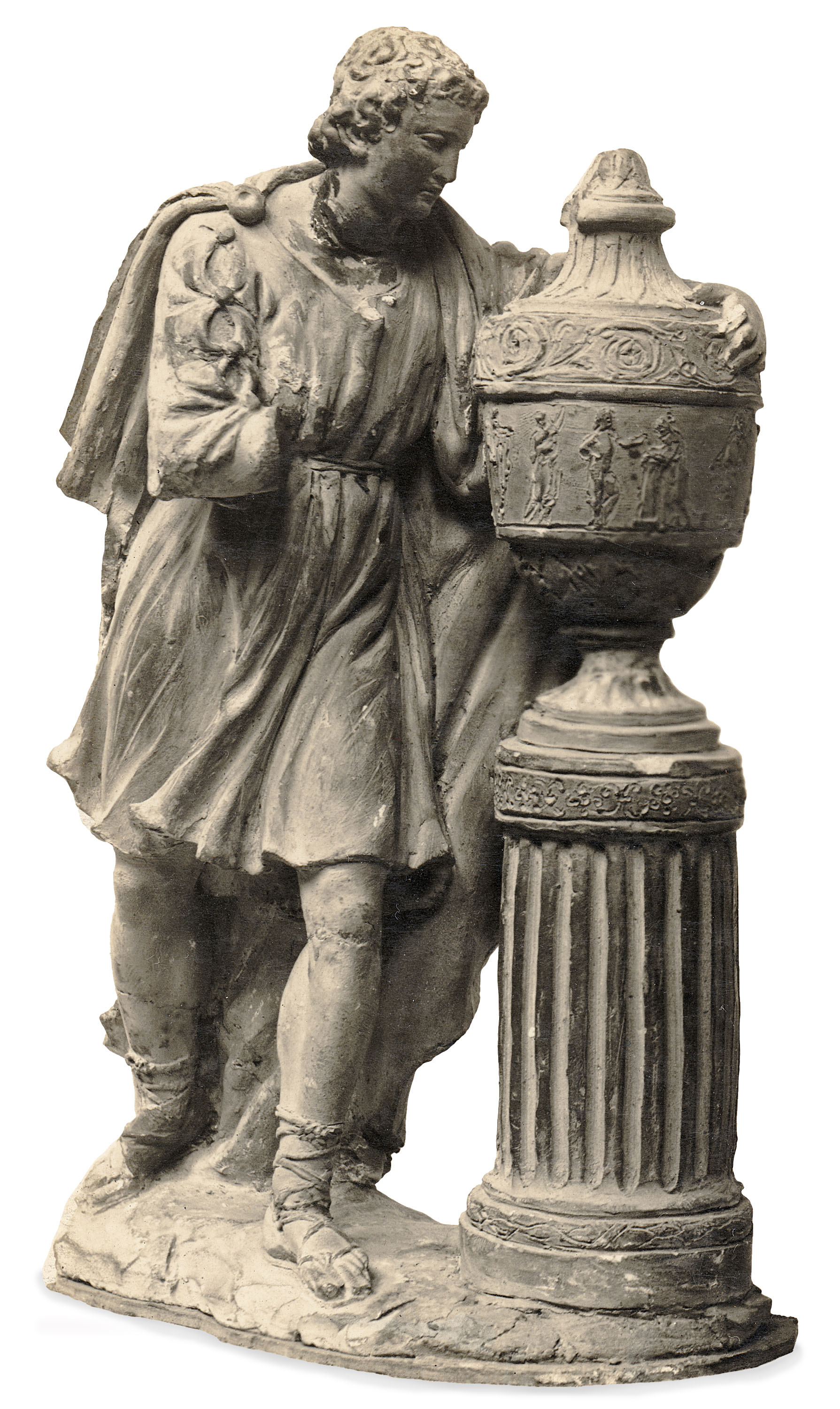 image for: Damià Campeny - Home recolzant-se en un gerro funerari - Cap a 1805-1815