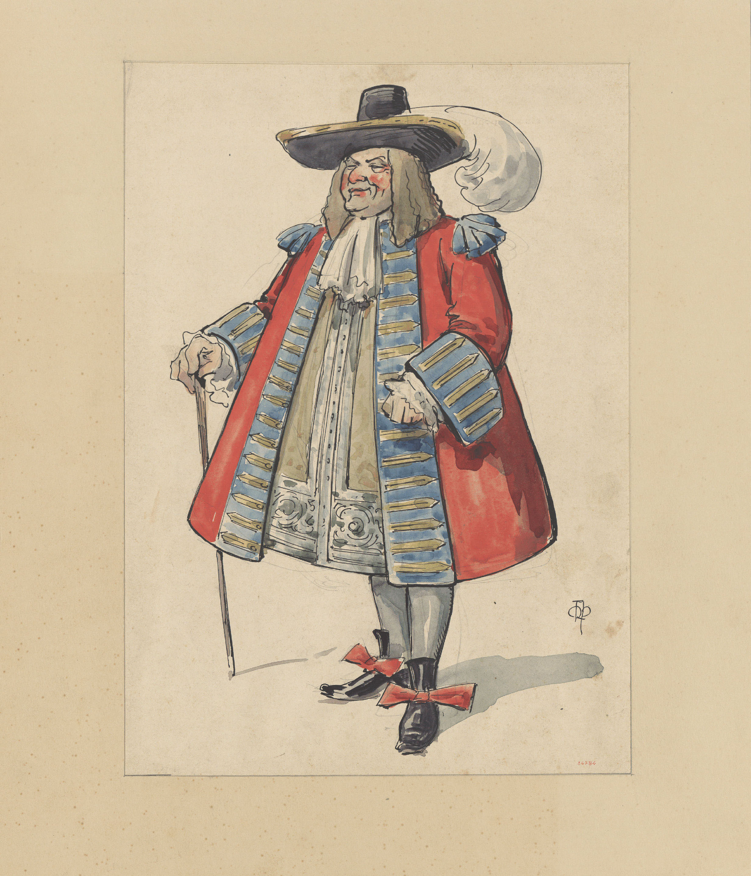 Apel·les Mestres - Capitalista (figurí de teatre) - Cap a 1906 image for: Apel·les Mestres - Capitalista (figurí de teatre) - Cap a 1906