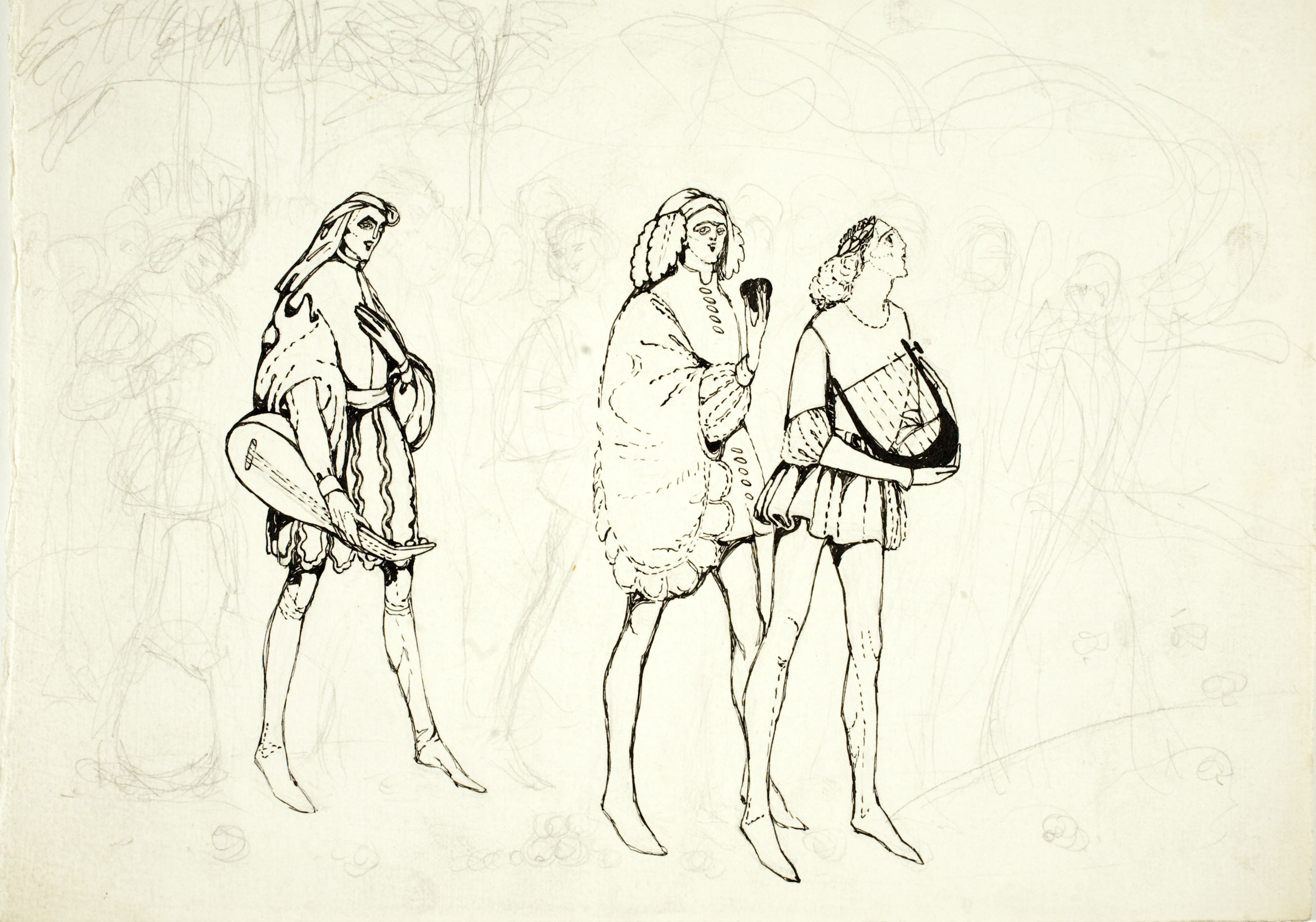 image for: Ismael Smith - Trovadors medievals (estudi de composició) - Cap a 1905-1915