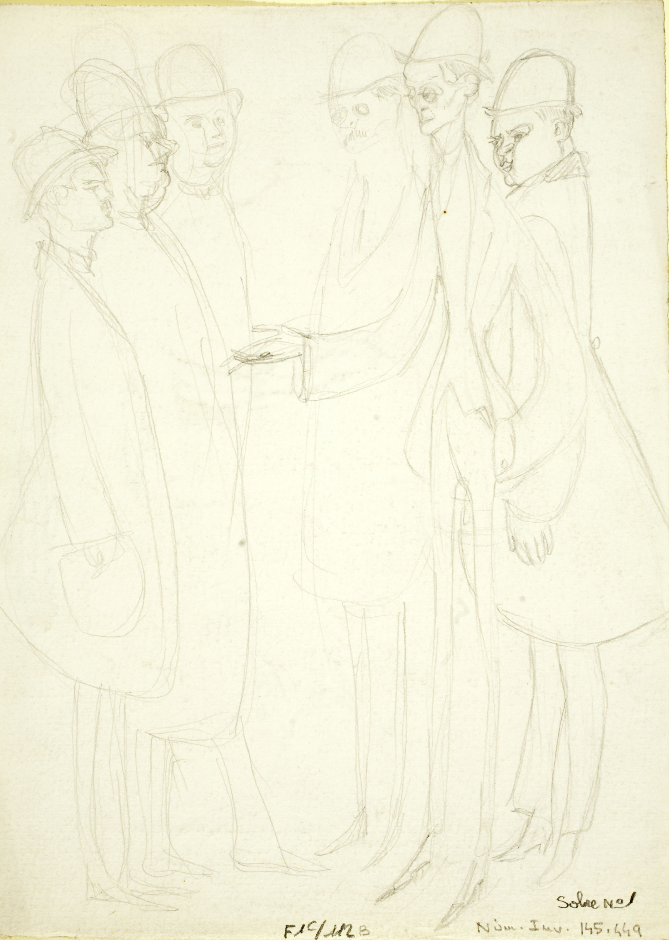 image for: Ismael Smith - Projecte de monument (anvers) / Grup d'homes (revers) - Cap a 1911-1925