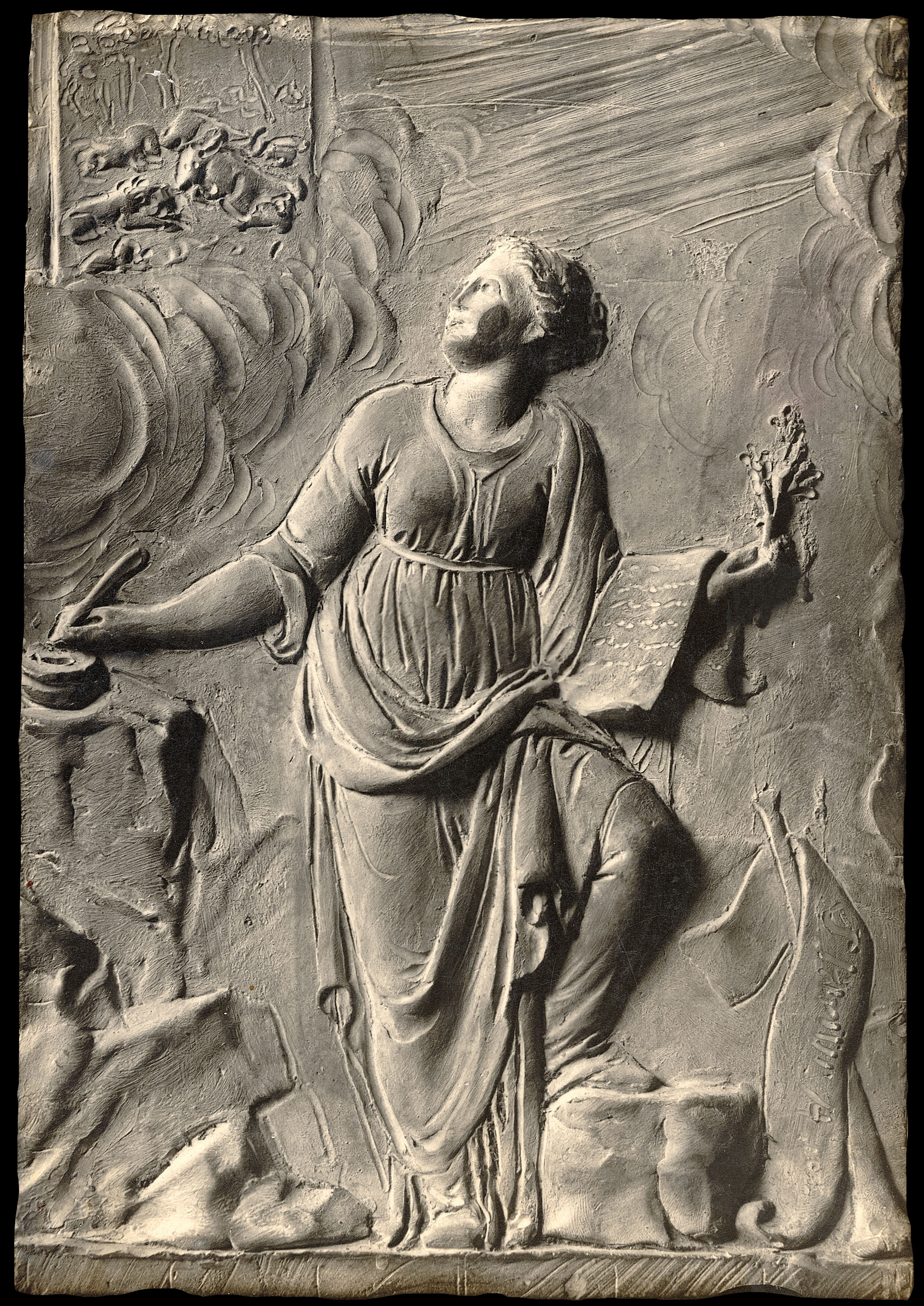 image for: Damià Campeny - La Fama escrivint la història de Crist: La Nativitat - Cap a 1816
