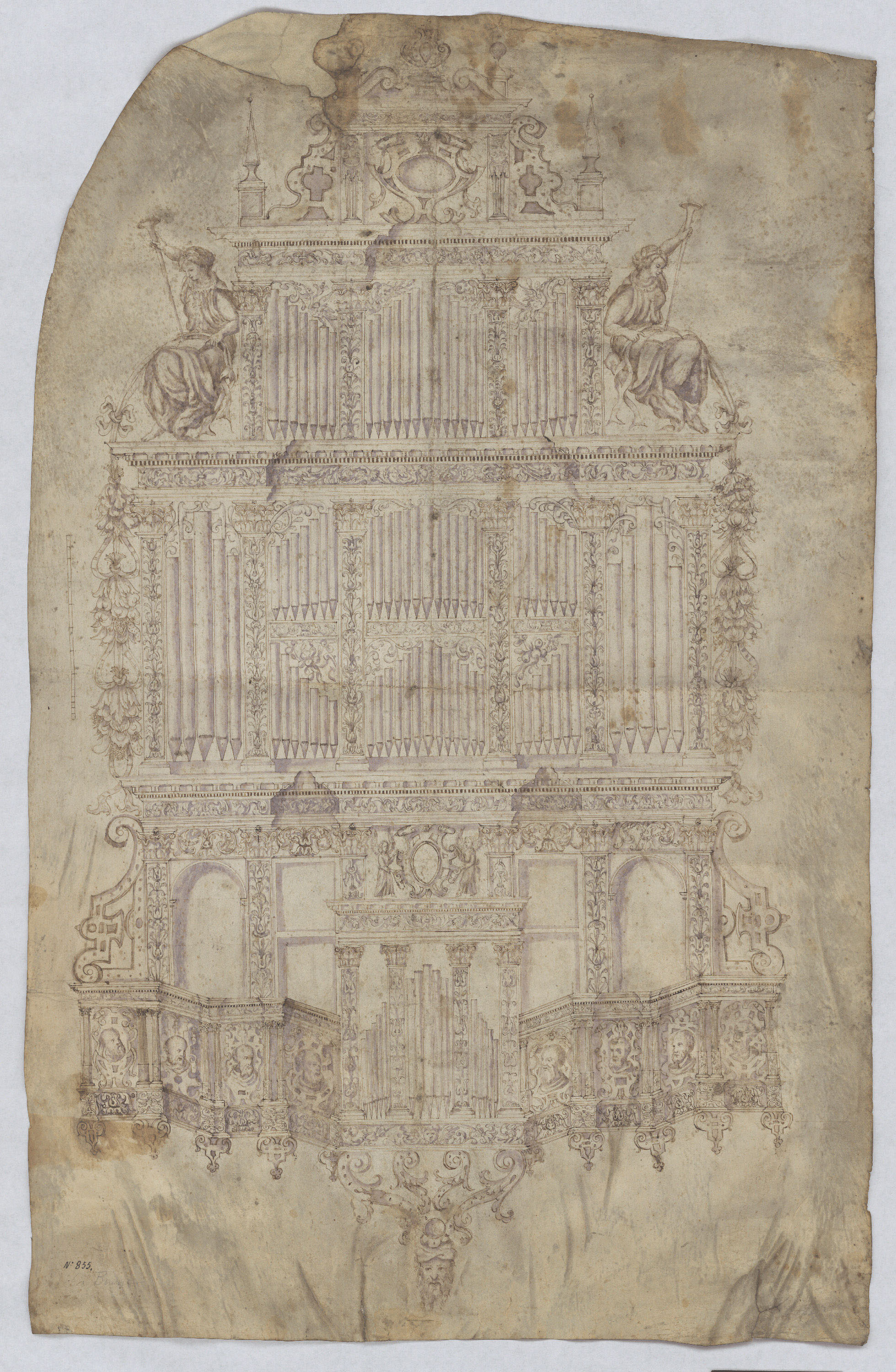 image for: Anònim - Projecte d'orgue monumental - 1600-1630