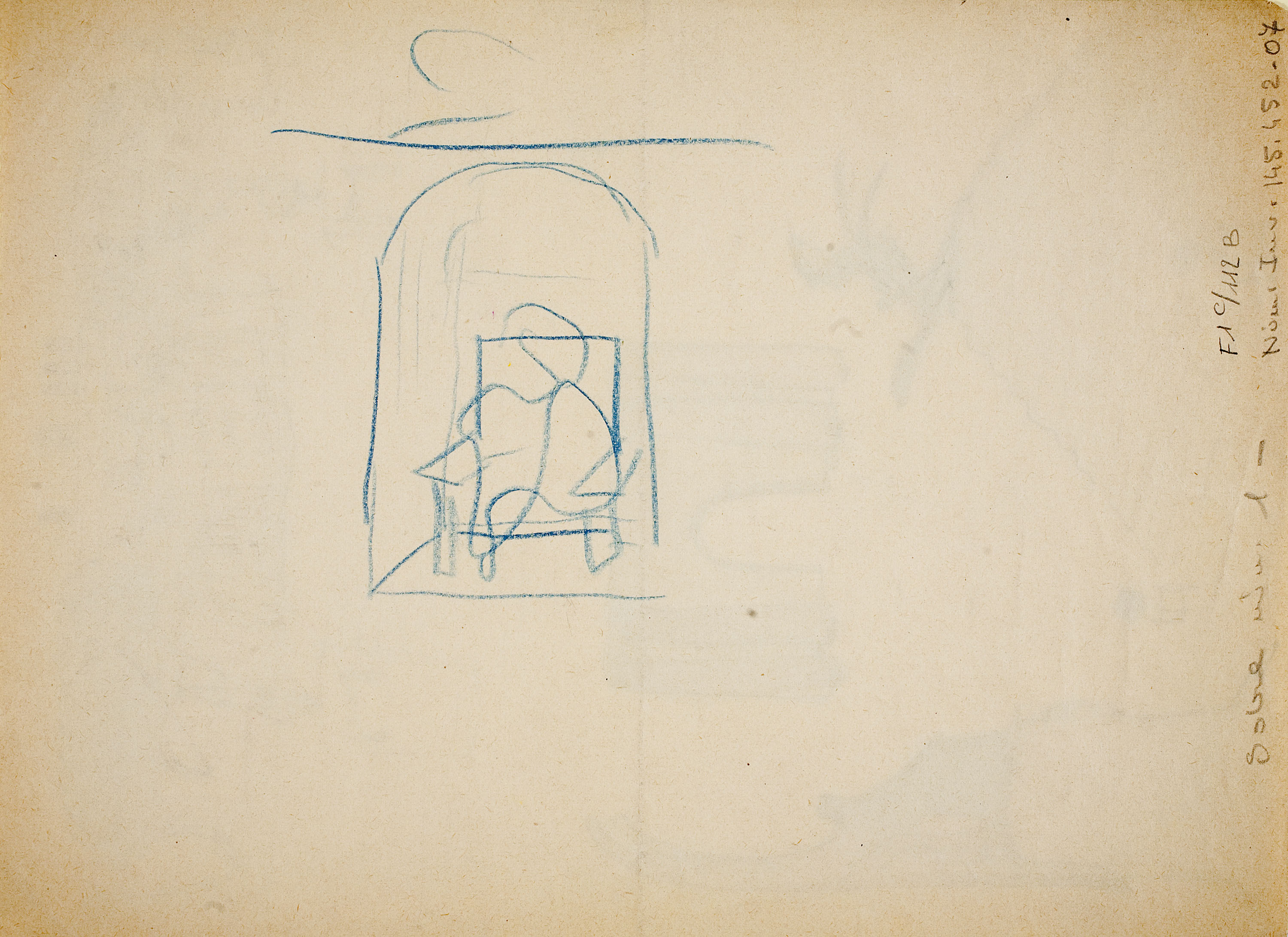 image for: Ismael Smith - Projecte del monument a Manuel Milà i Fontanals (anvers) / Croquis inconcret (revers) - Cap a 1908 [1]