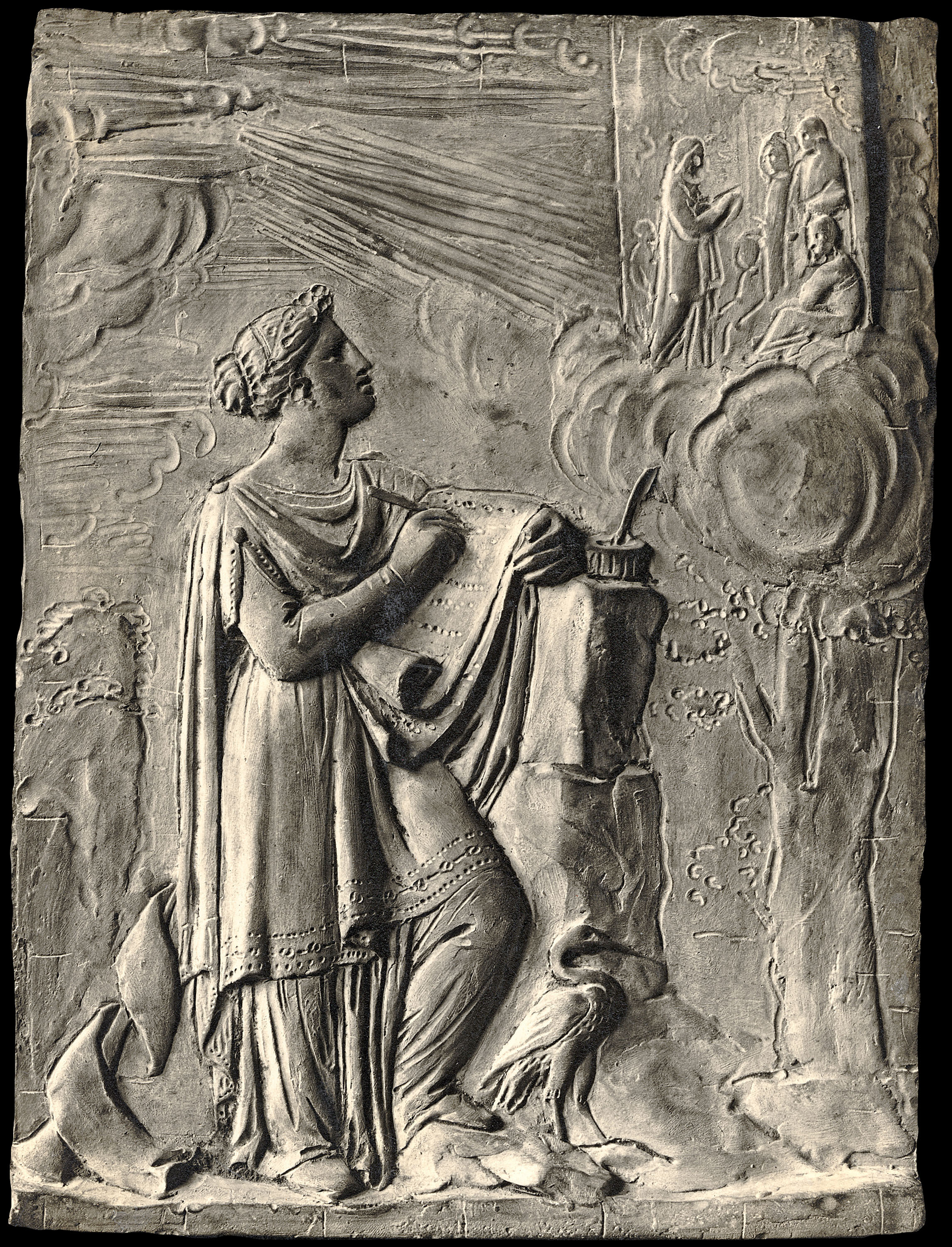 image for: Damià Campeny - La Fama escrivint la història de Crist: Jesús al Temple - Cap a 1816