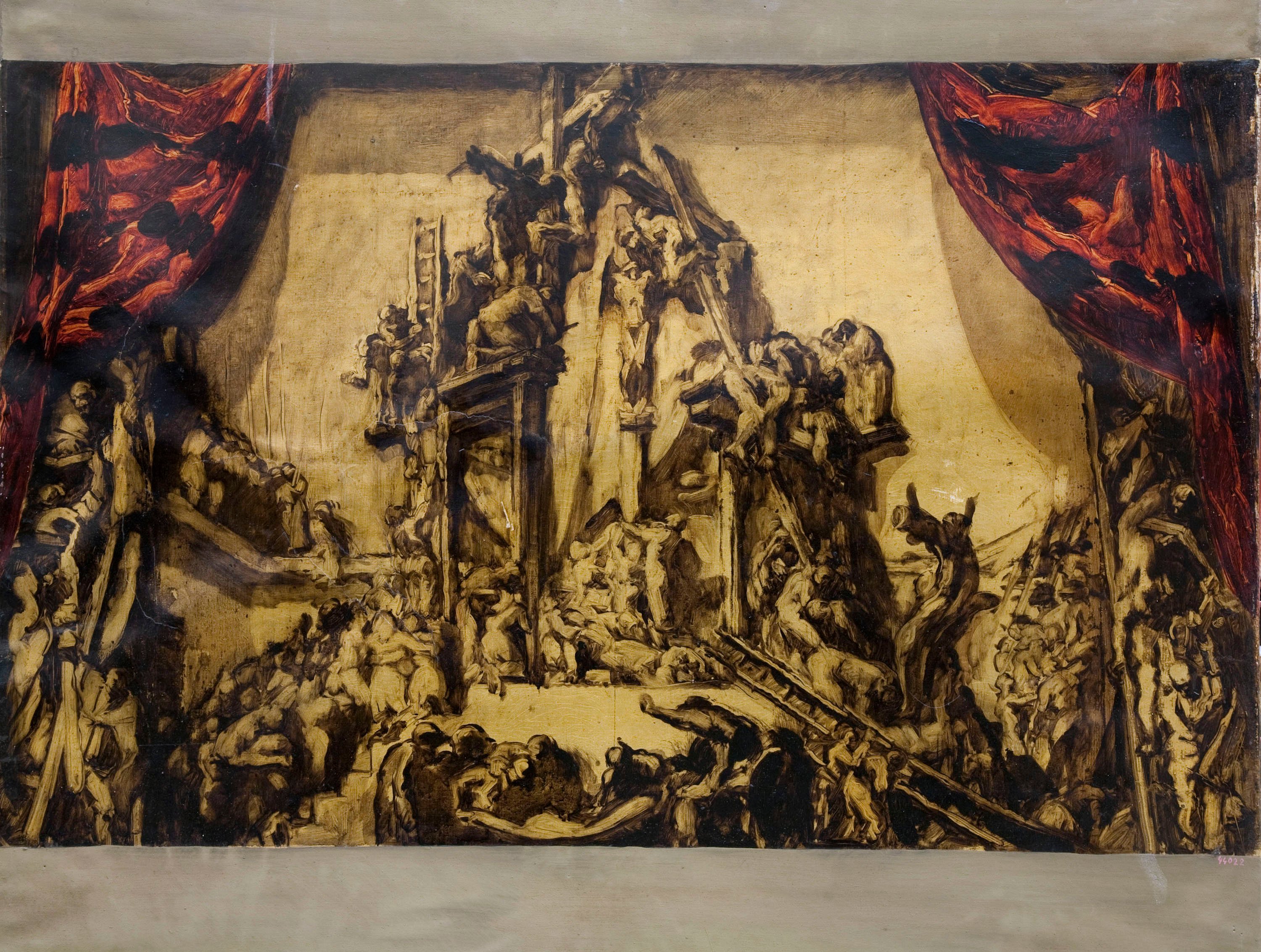 image for: Josep Maria Sert - «La dansa de la mort». El Calvari. Absis de la darrera decoració de la catedral de Vic - 1939-1945