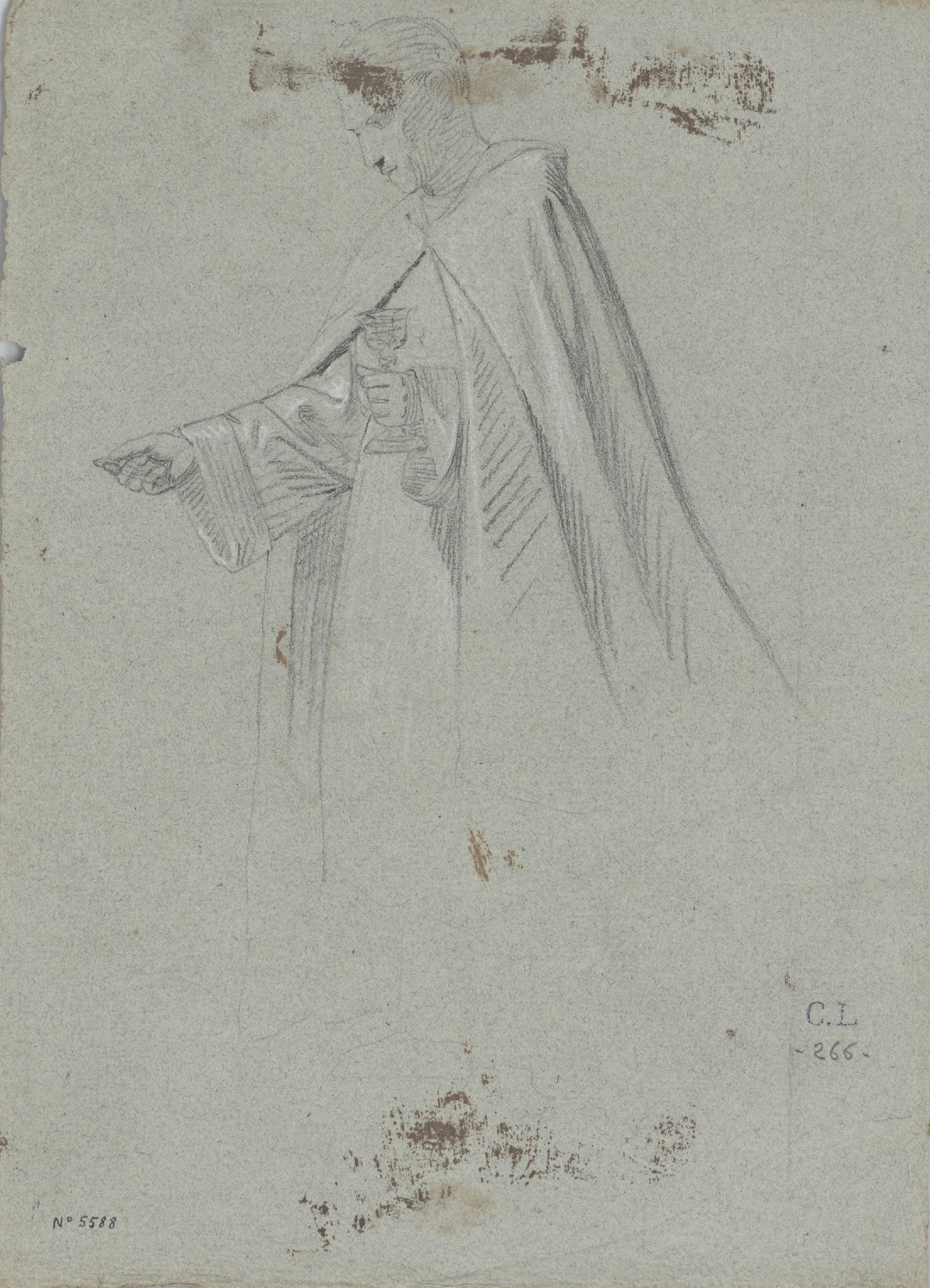 Claudi Lorenzale - Capellà donant la Comunió - Cap a 1850-1870 image for: Claudi Lorenzale - Capellà donant la Comunió - Cap a 1850-1870