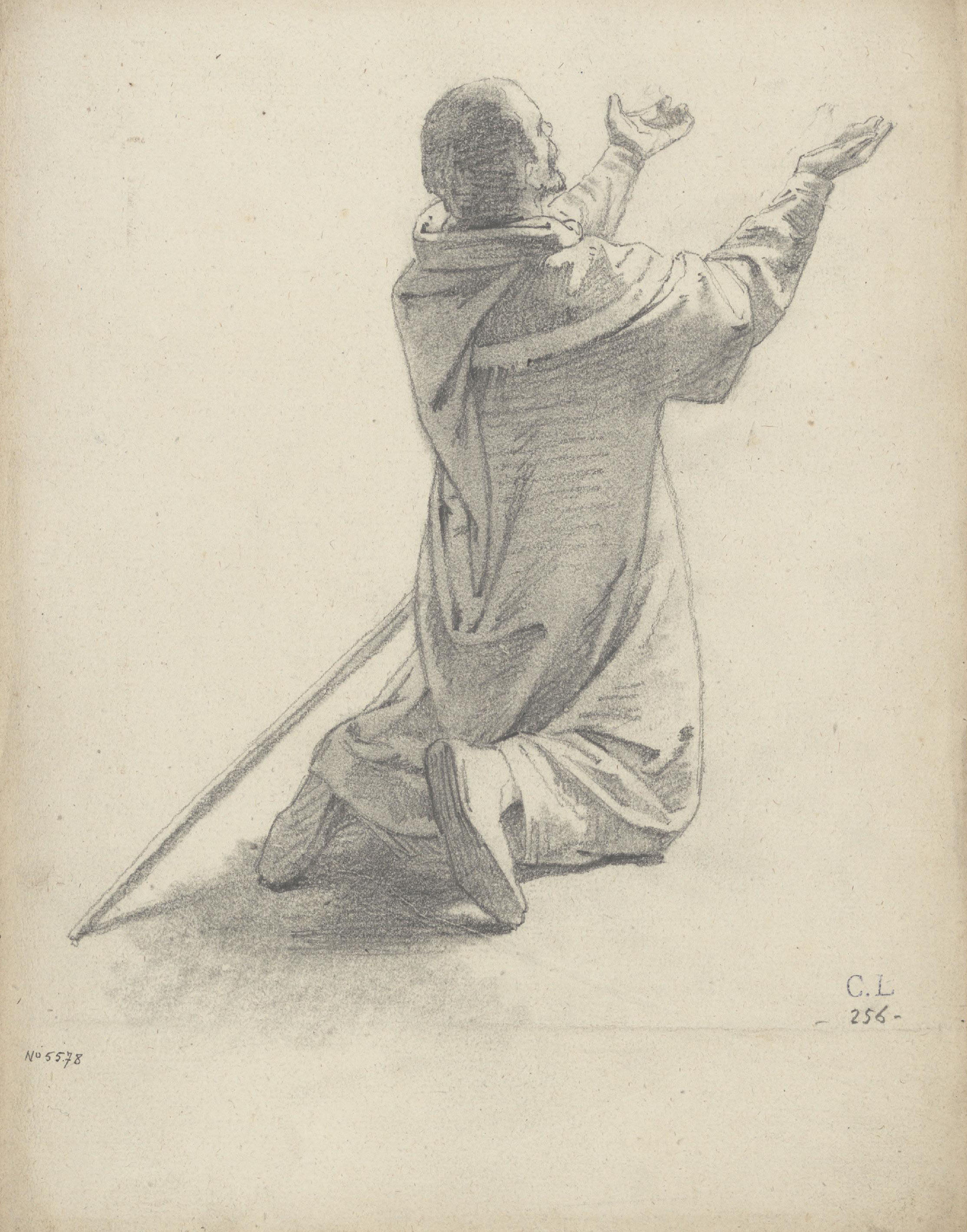 image for: Claudi Lorenzale - Cavaller medieval agenollat - Cap a 1870