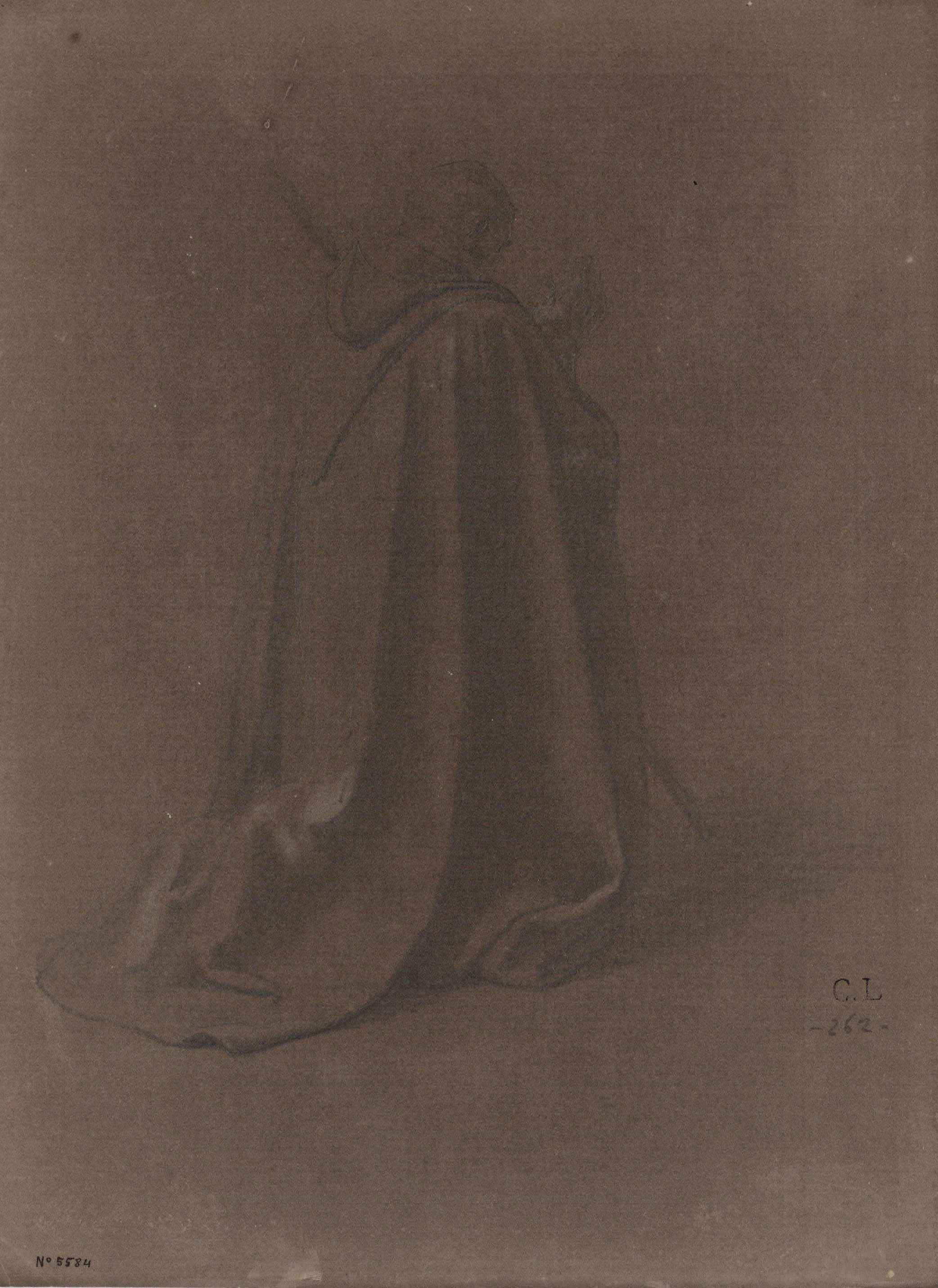 image for: Claudi Lorenzale - Cavaller medieval agenollat - Cap a 1870