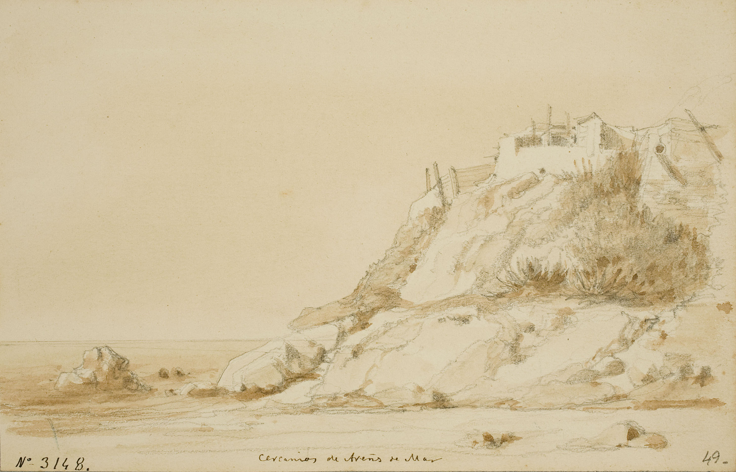 Lluís Rigalt - Cercanias de Areñs de Mar - Cap a 1873-1874 image for: Lluís Rigalt - Cercanias de Areñs de Mar - Cap a 1873-1874