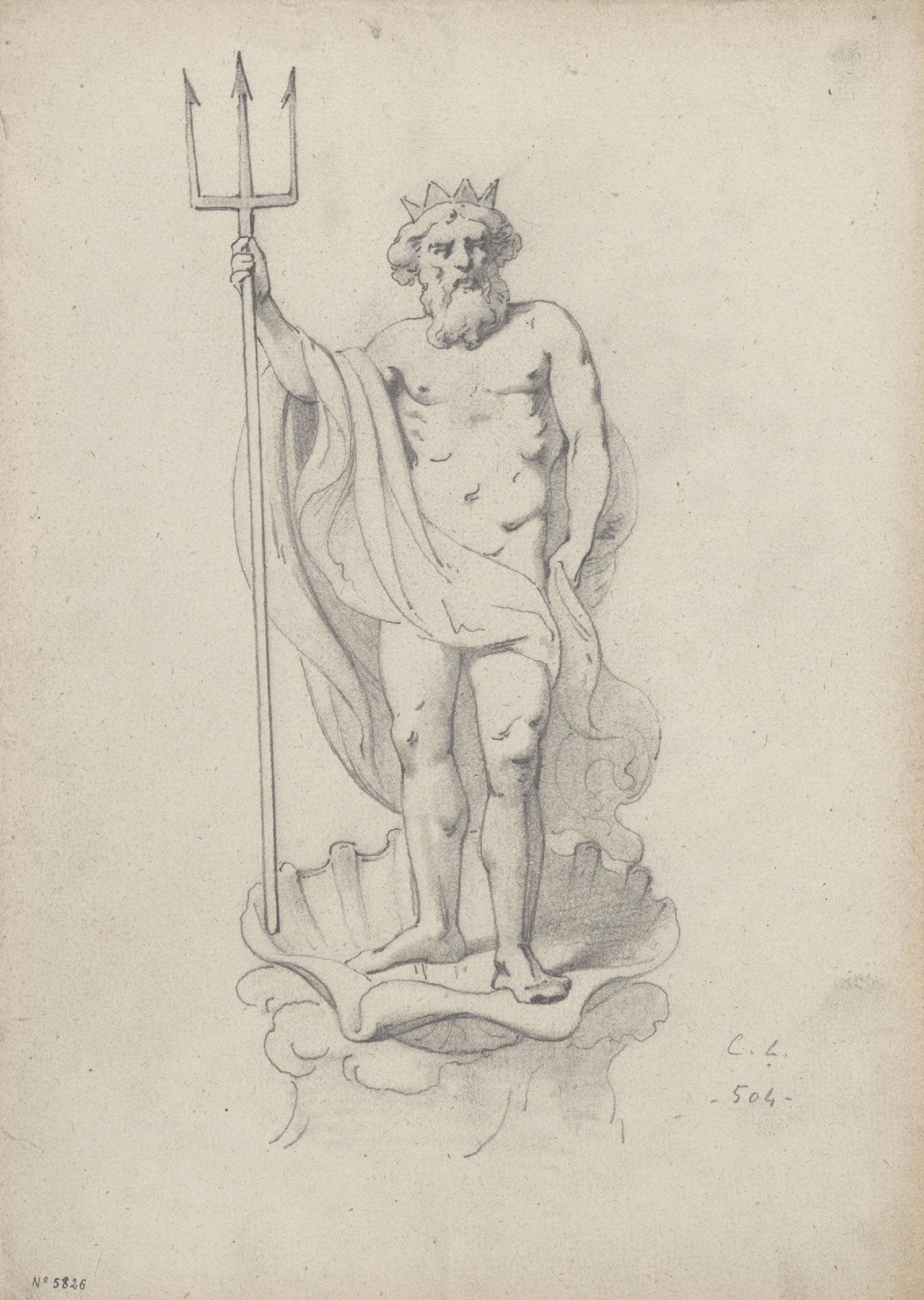 image for: Claudi Lorenzale - Déu Neptú - Cap a 1850-1870