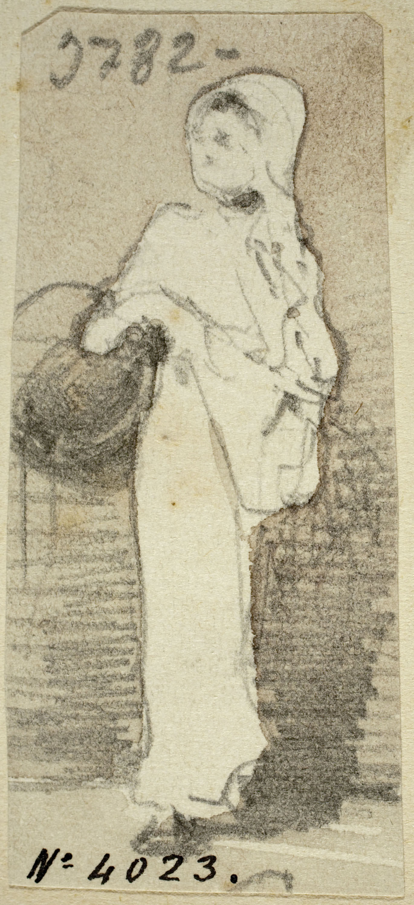 image for: Modest Urgell - Dona amb cistell - Cap a 1864