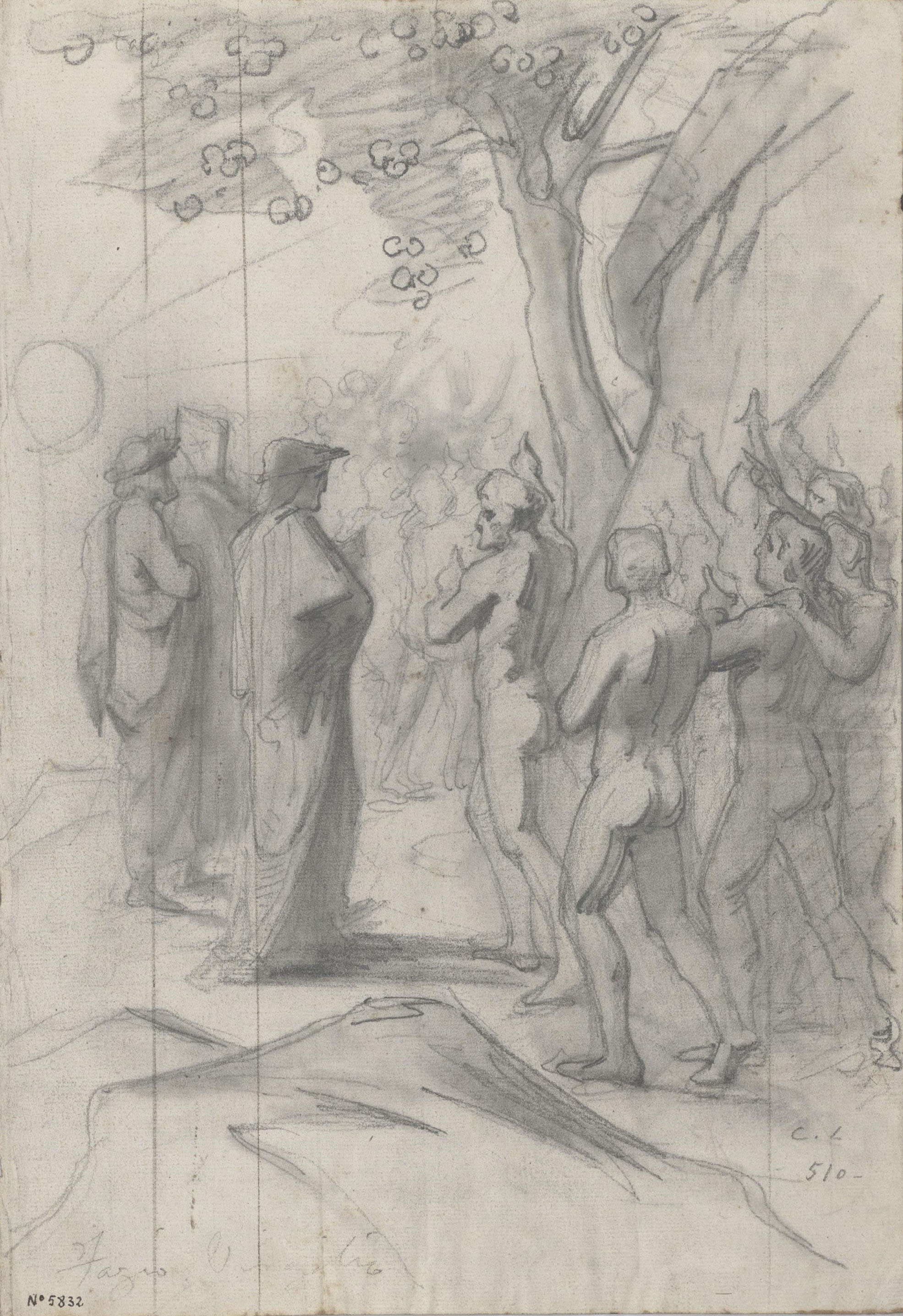 Claudi Lorenzale - Episodi de la Divina Comèdia - Cap a 1850-1870 image for: Claudi Lorenzale - Episodi de la Divina Comèdia - Cap a 1850-1870