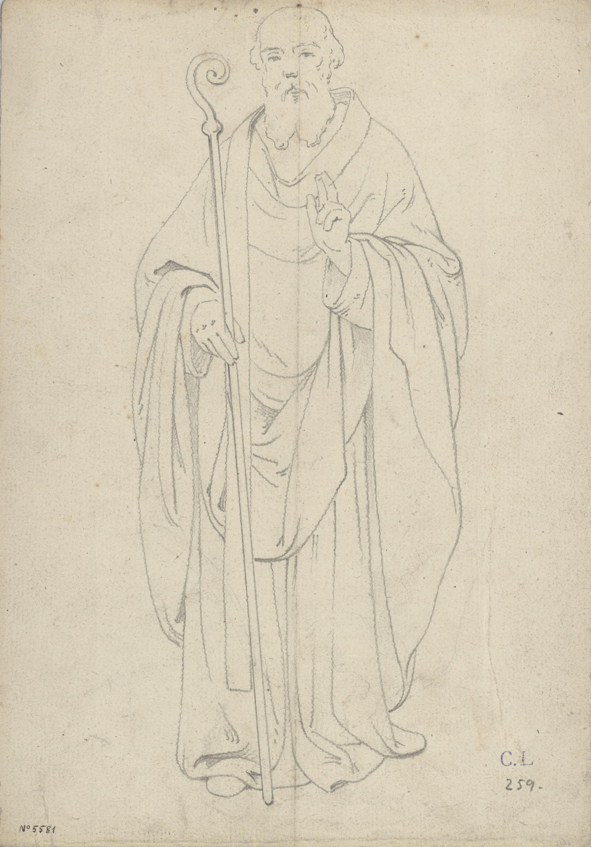 image for: Claudi Lorenzale - Sant Sever (anvers) / Sant Sever (revers) - Cap a 1850-1870 [1]