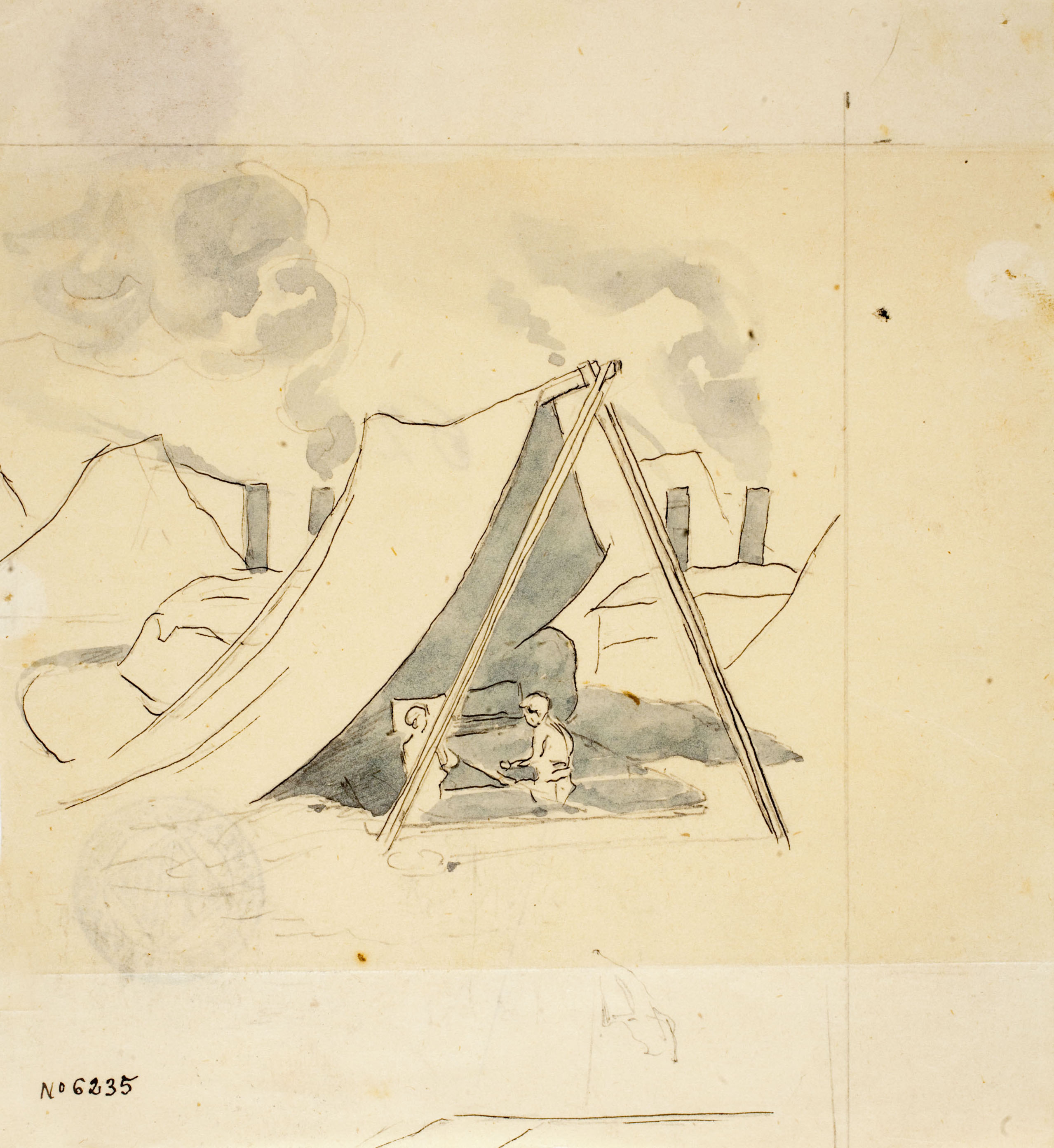 Josep Lluís Pellicer - Tenda de campanya - Cap a 1872-1876 image for: Josep Lluís Pellicer - Tenda de campanya - Cap a 1872-1876