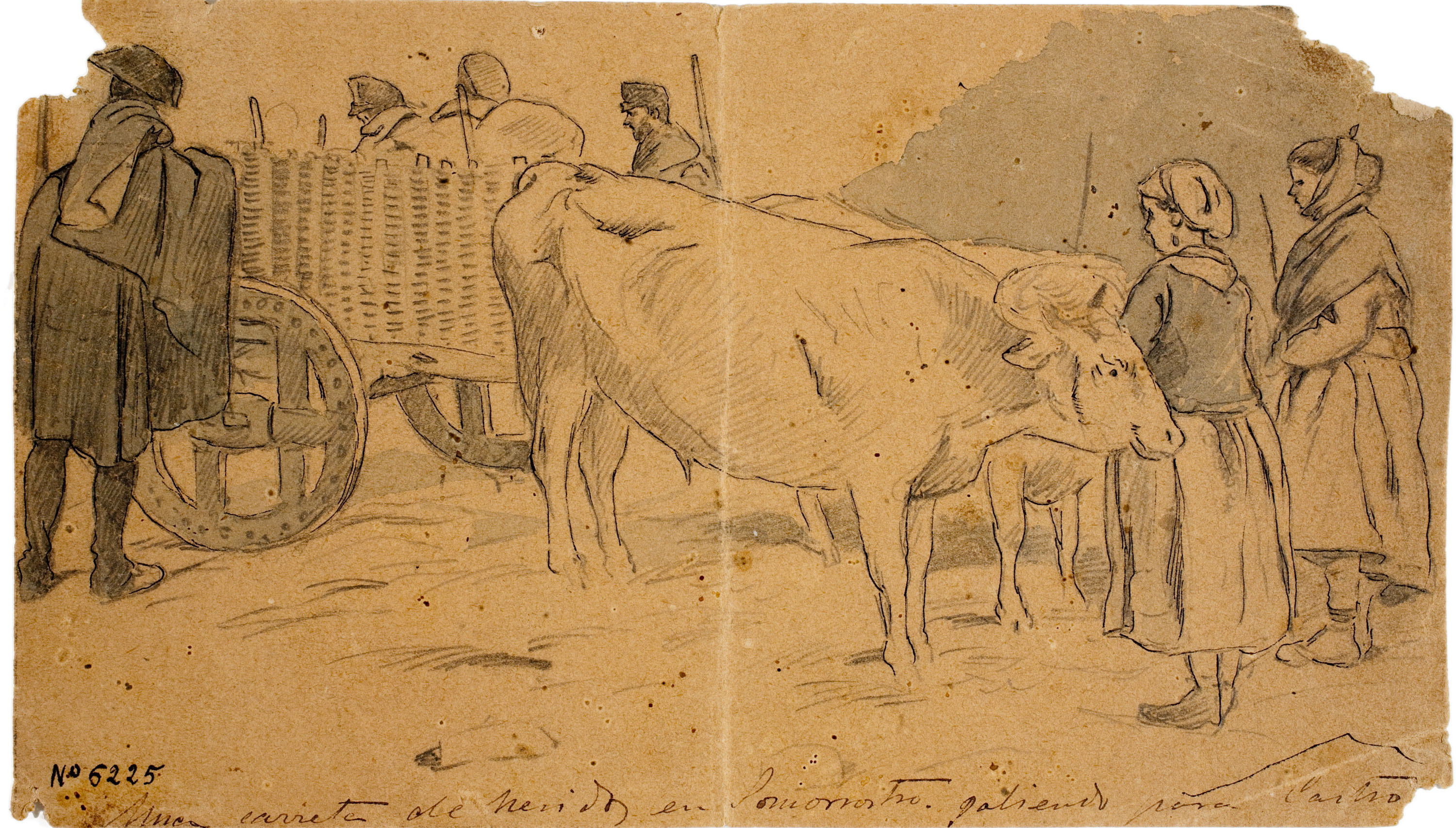 image for: Josep Lluís Pellicer - Una carreta de heridos en Somorrostro - Cap a 1874