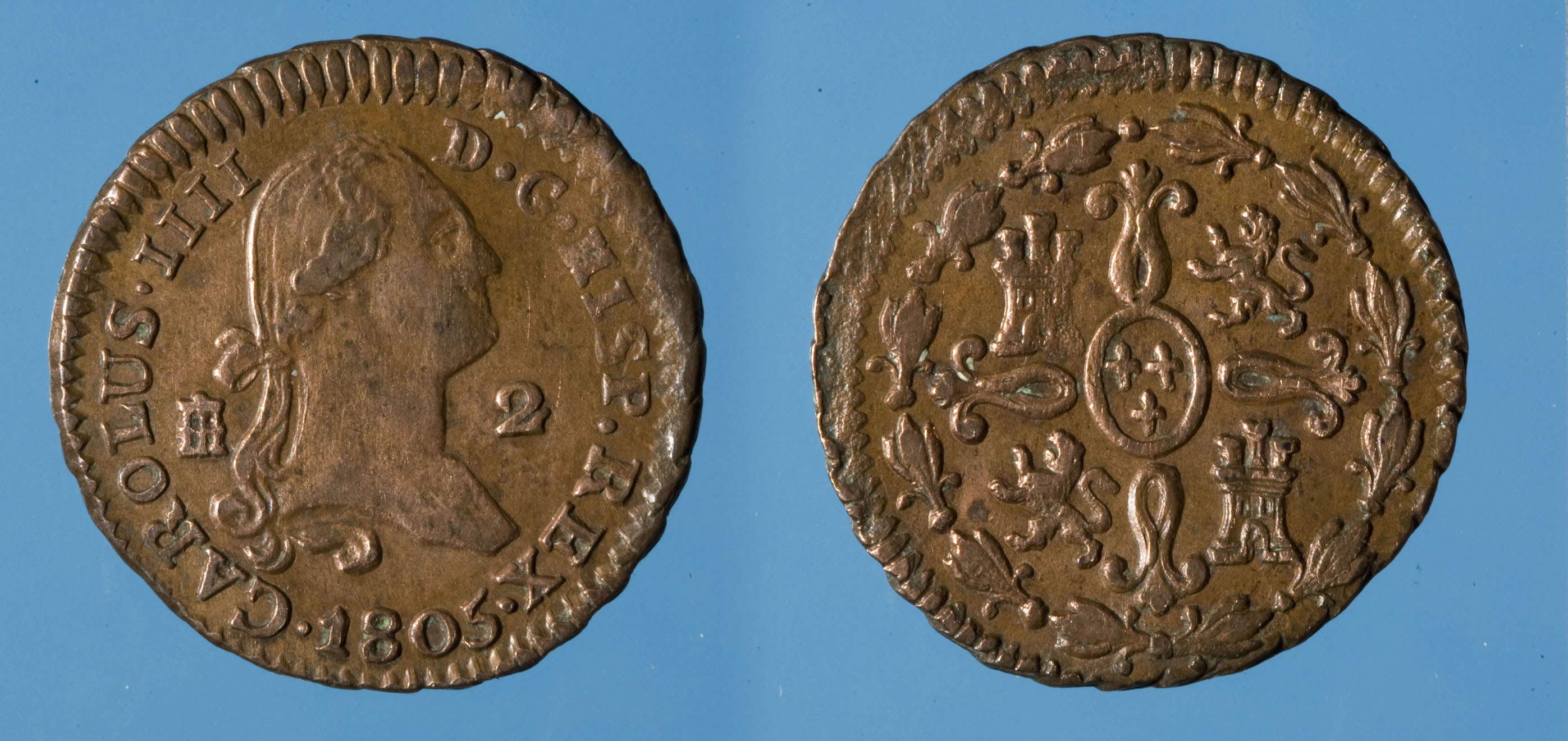 Carles IV d'Espanya - 2 maravedisos - 1805 image for: Carles IV d'Espanya - 2 maravedisos - 1805