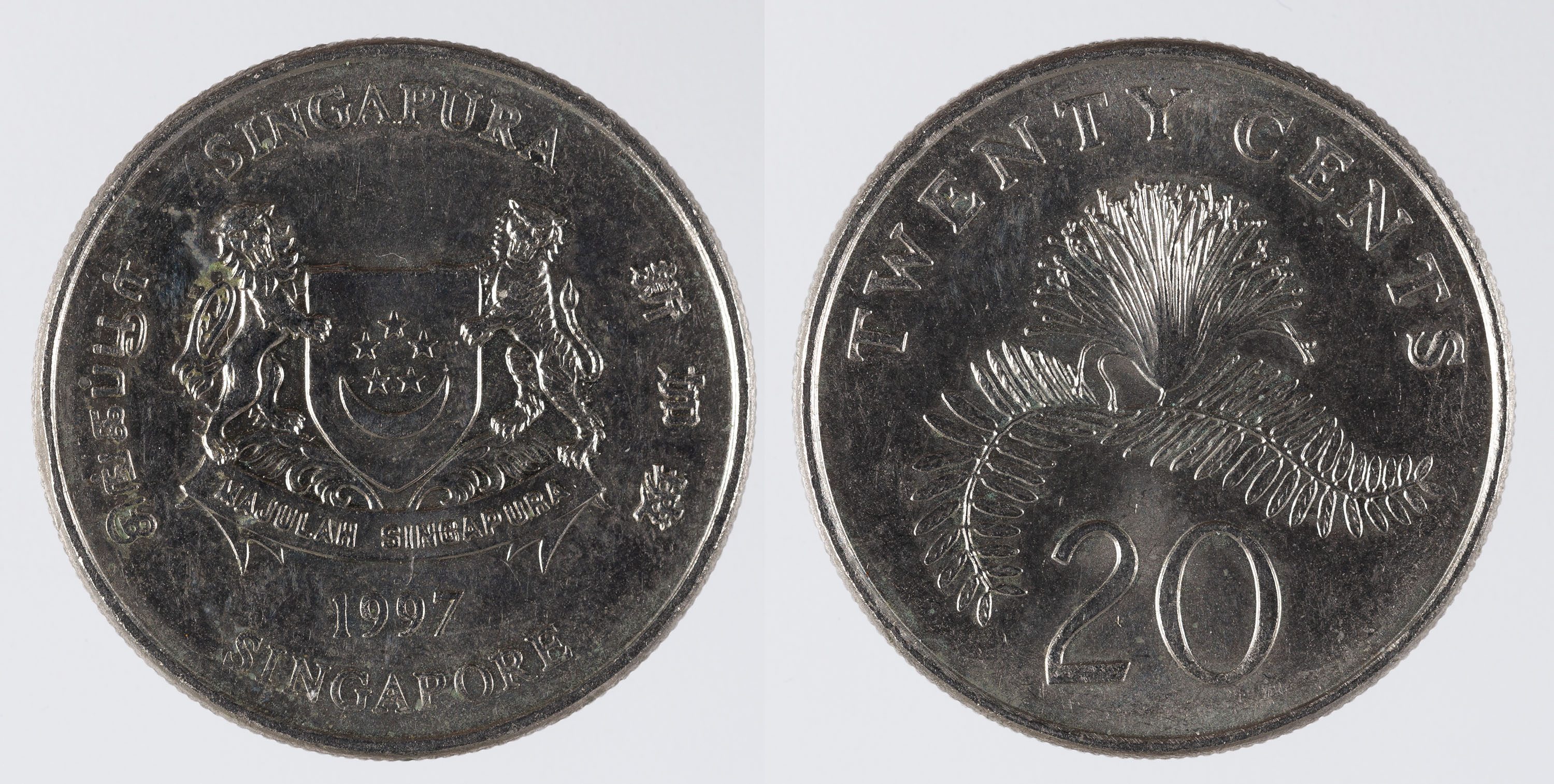 image for: República de Singapur - 20 cèntims - 1997