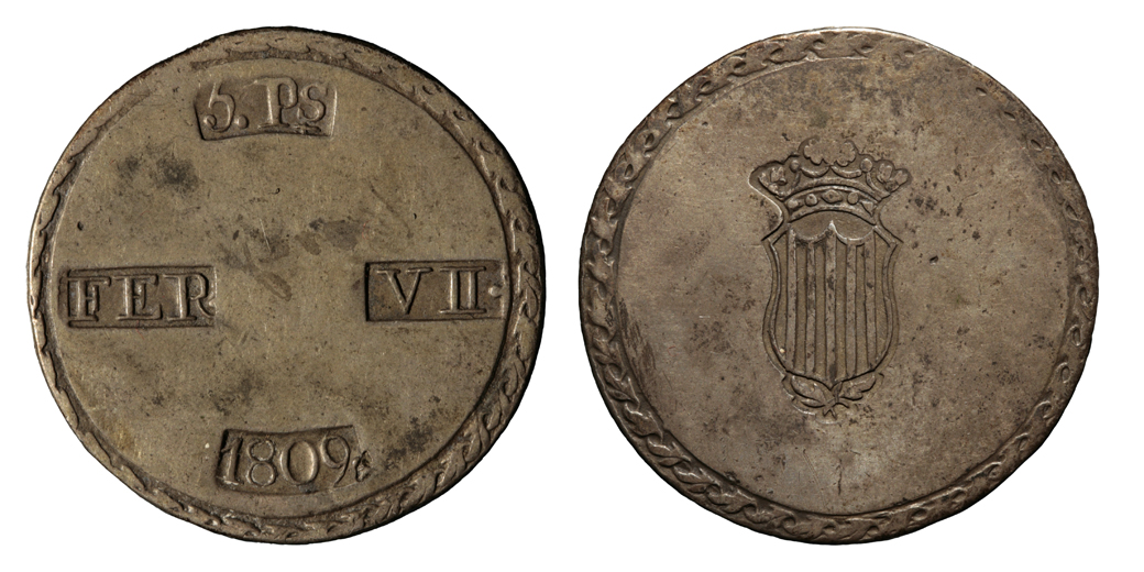 image for: Ferran VII d'Espanya - 5 pessetes - 1809