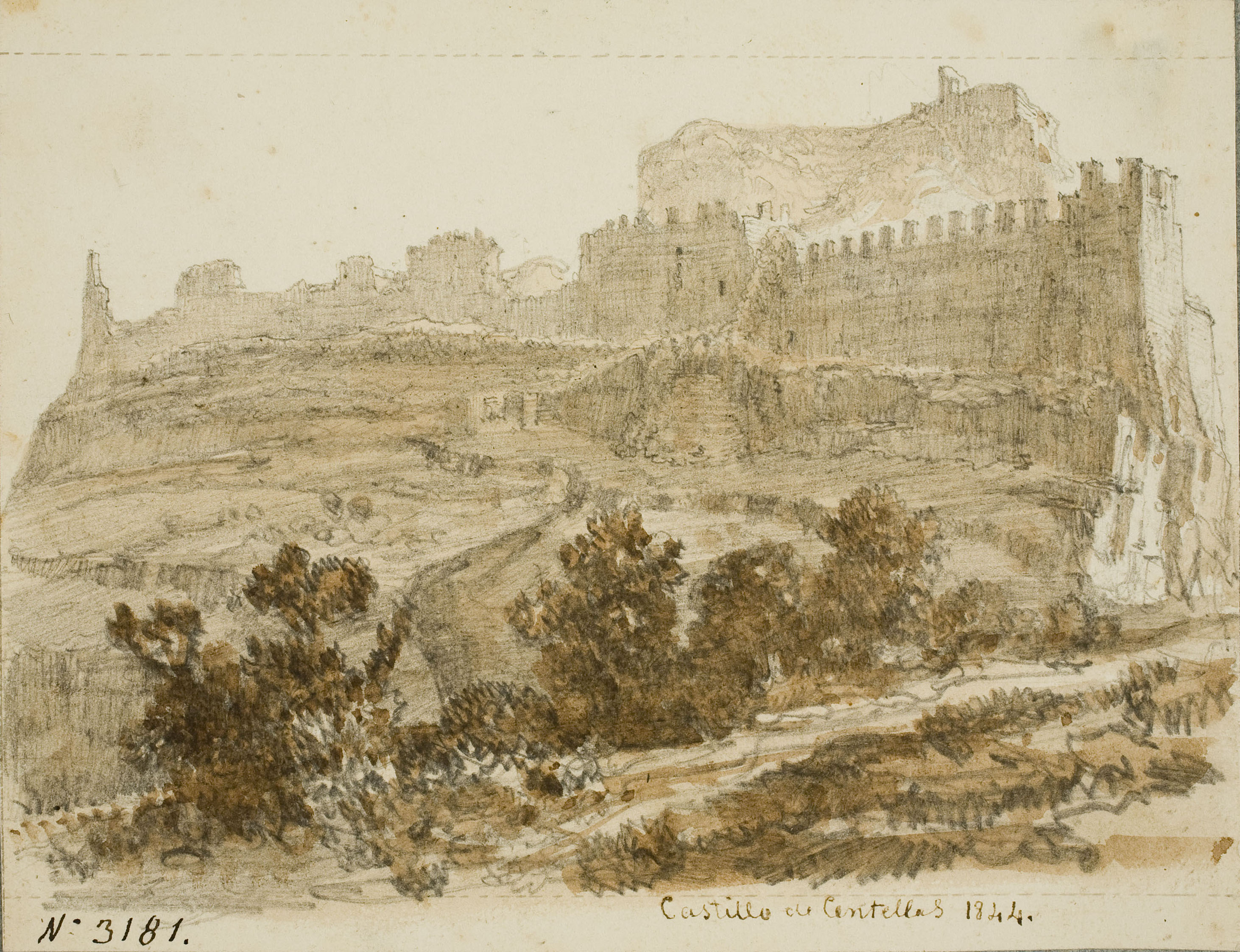 image for: Lluís Rigalt - Castillo de Centellas - 1844