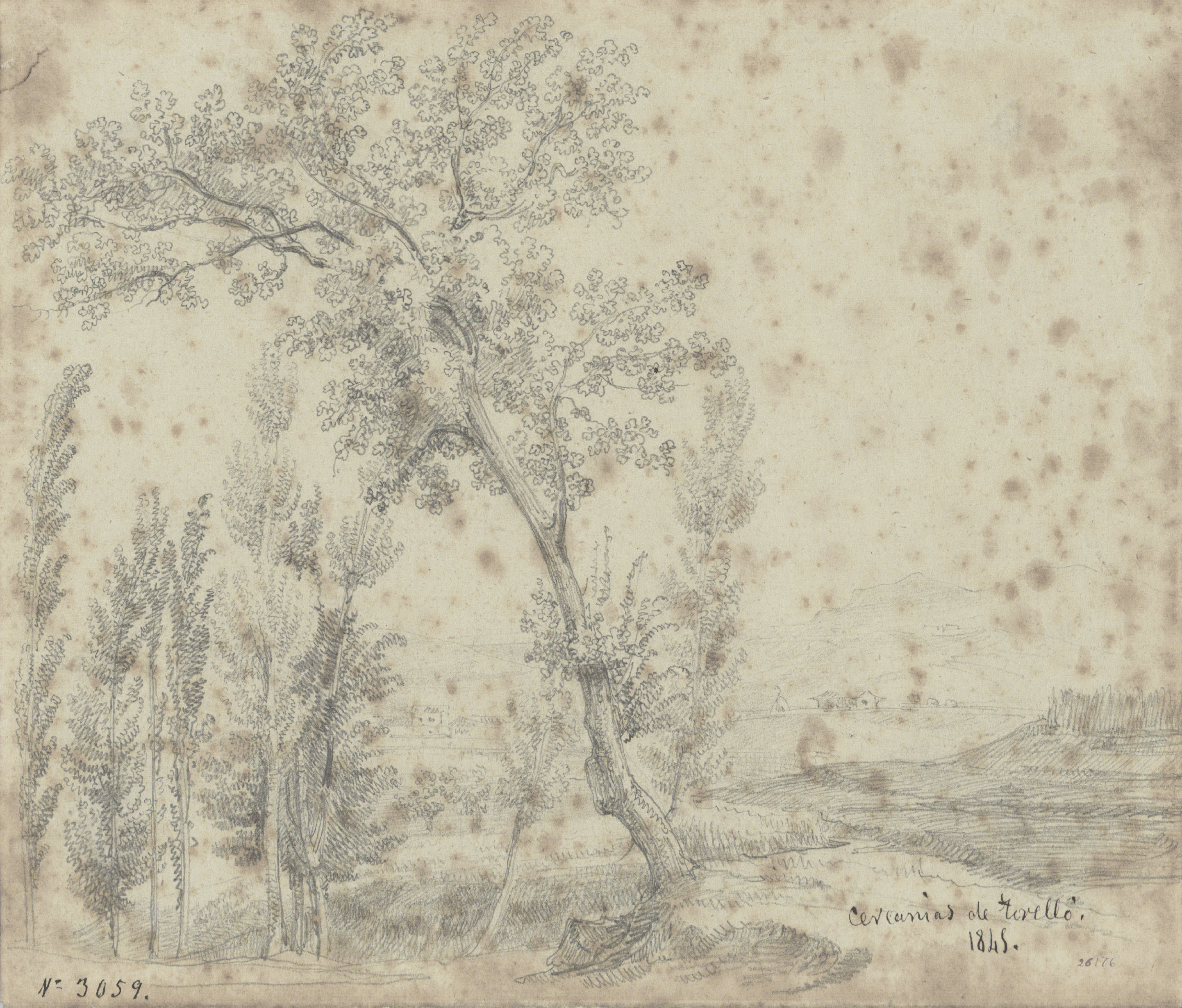 image for: Lluís Rigalt - Cercanías de Torelló - 1845
