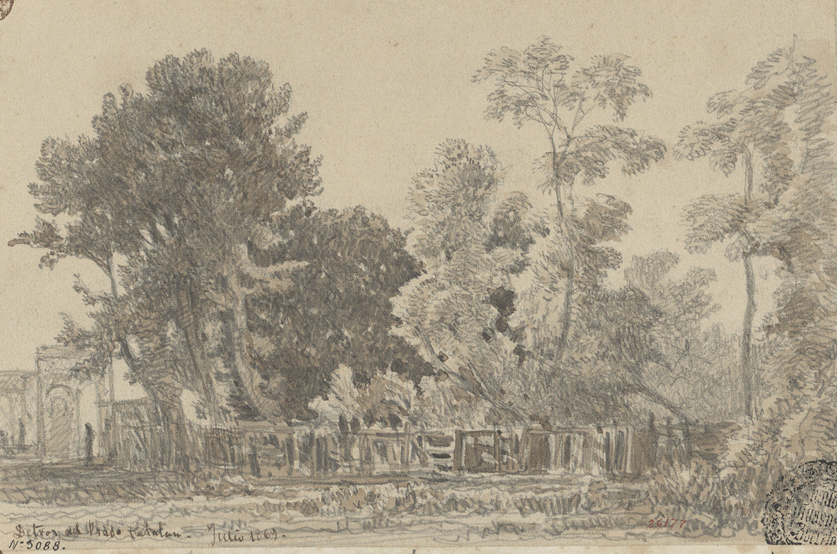 image for: Lluís Rigalt - Detras del Prado Catalan - Juliol de 1869
