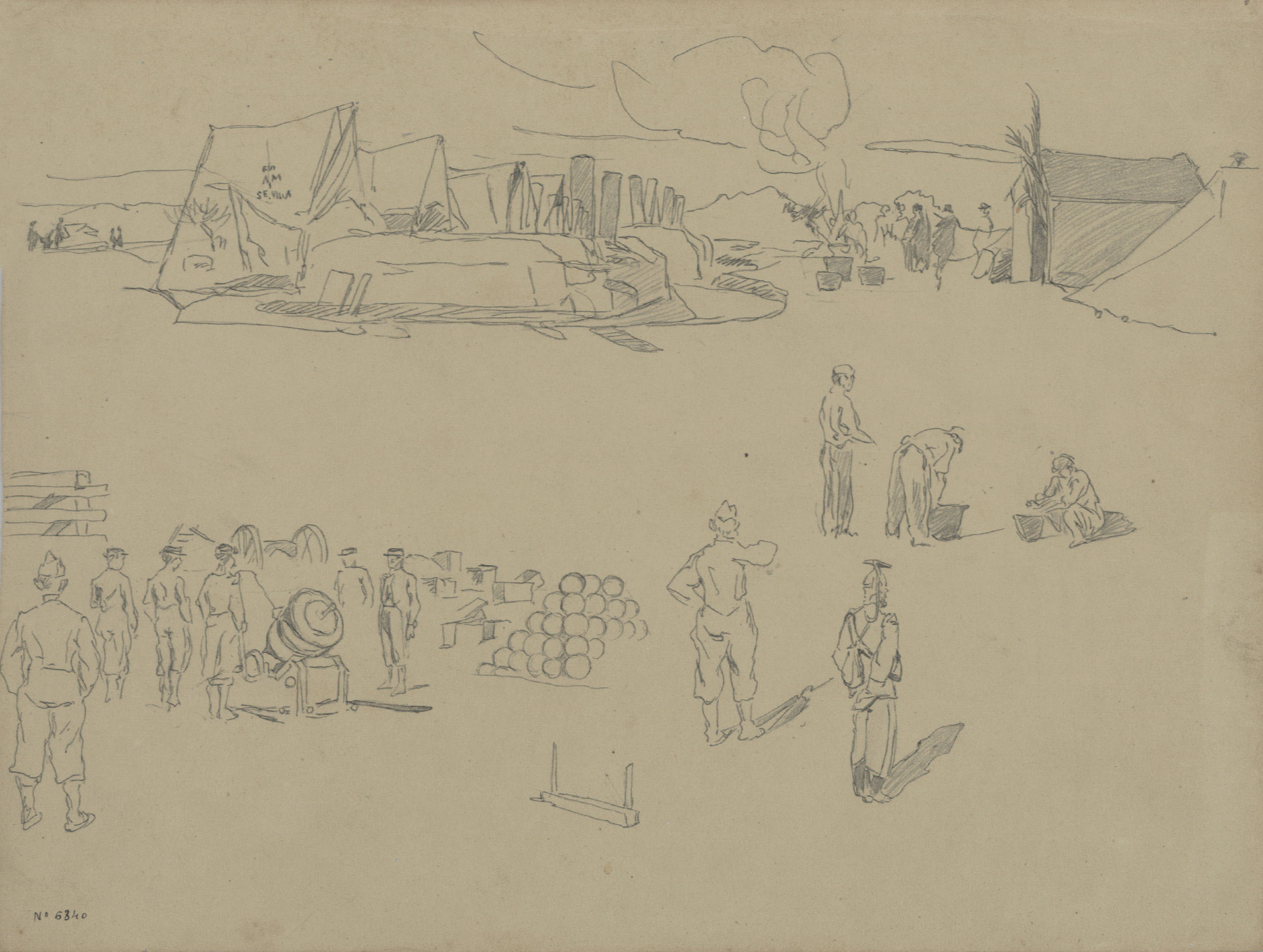 image for: Josep Lluís Pellicer - Campament militar i parc d'artilleria - Cap a 1872-1876