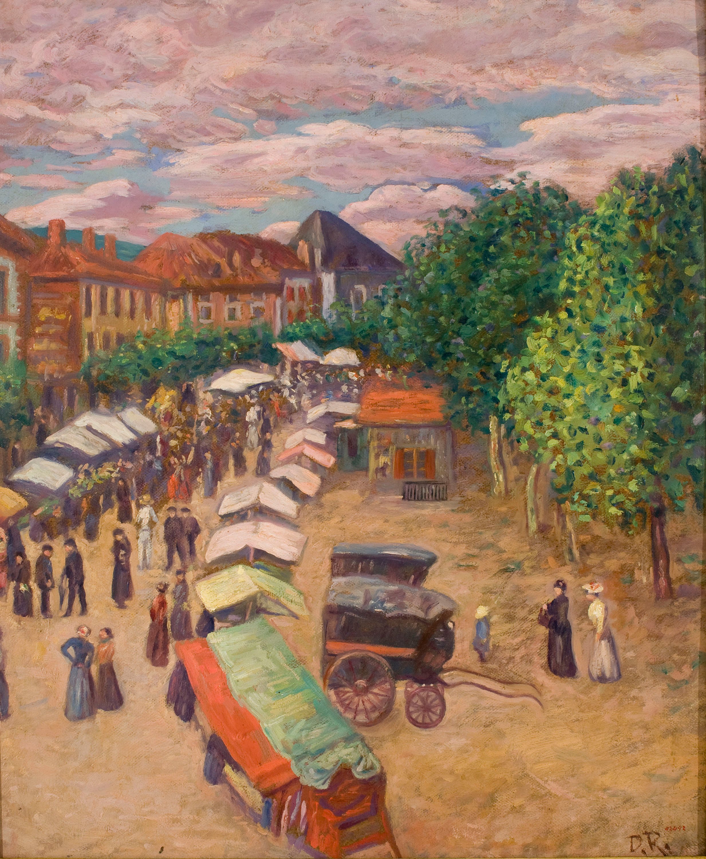 image for: Anònim - Còpia d'«El mercat de Dax» de Darío de Regoyos - Cap a 1909-1947