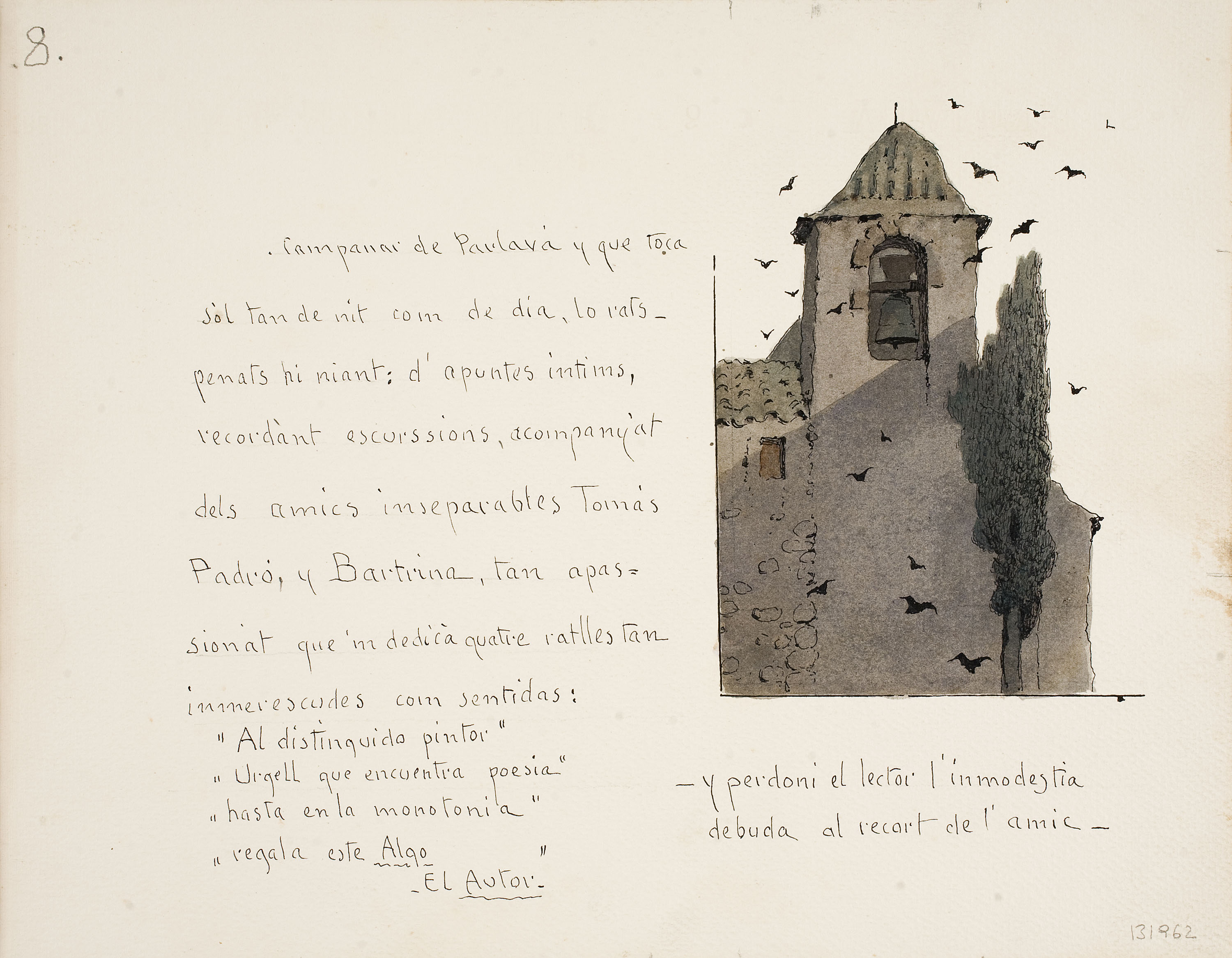image for: Modest Urgell - Campanar de Parlavà - Cap a 1918