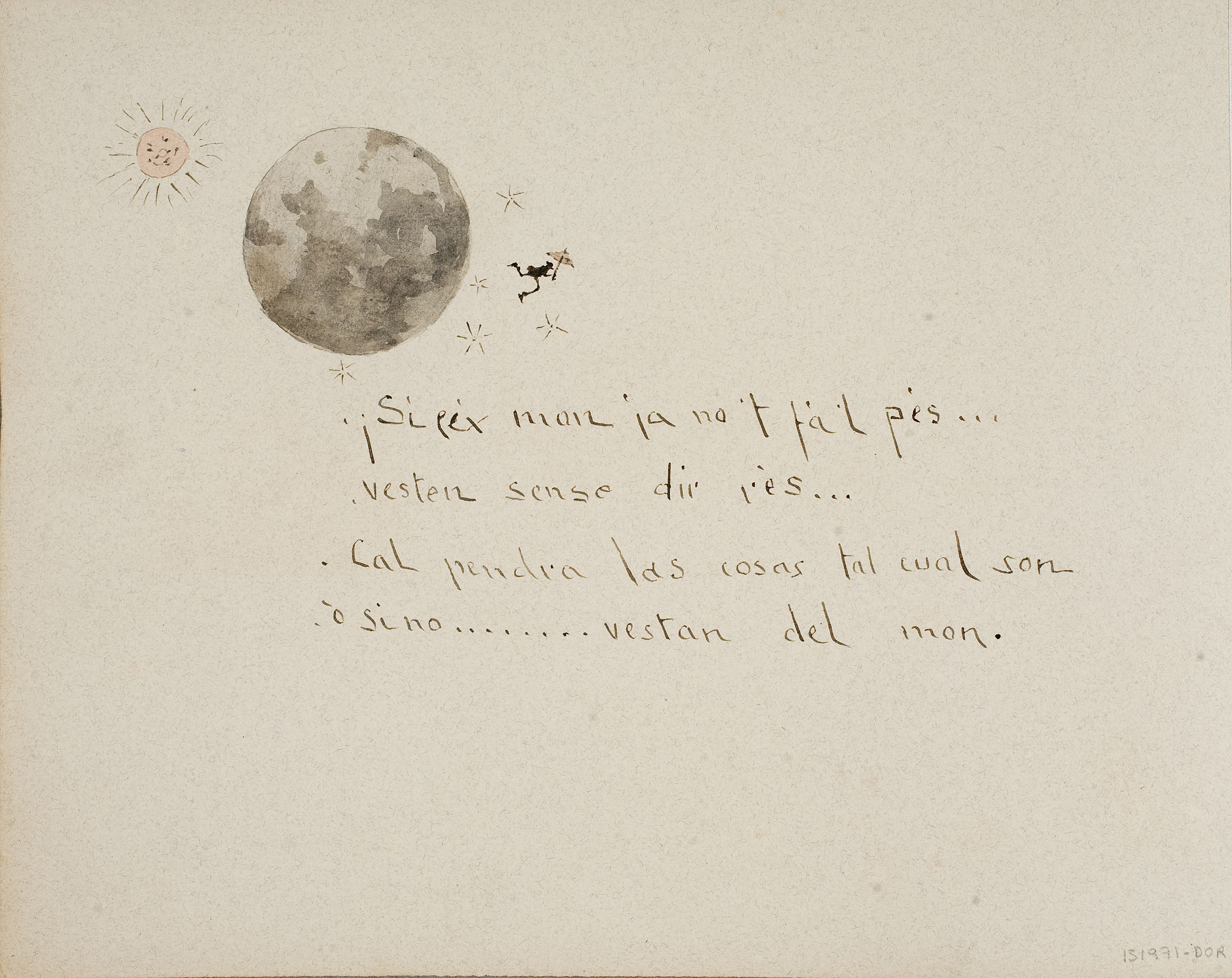 image for: Modest Urgell - ¡Mateula! qu'es bruixa!... (anvers) / Si eix mon ja no't fál pes... (revers) - Cap a 1918 [1]
