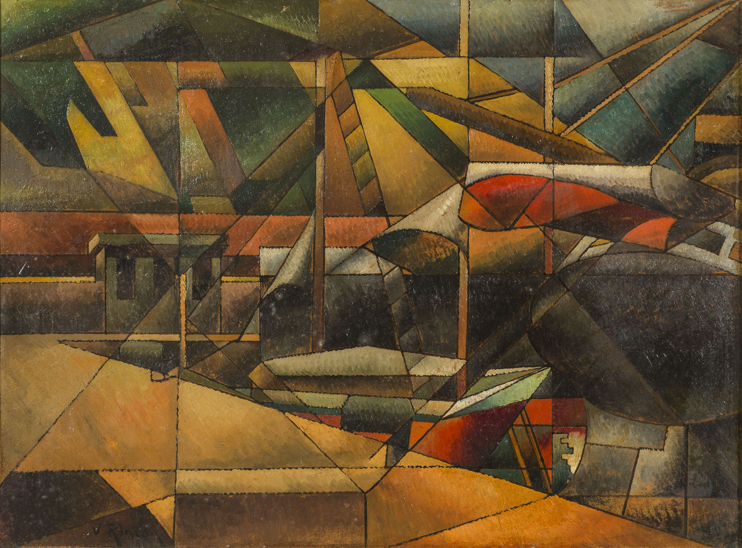 Vicente Rincón - Composició geometritzant - Dècada de 1920 image for: Vicente Rincón - Composició geometritzant - Dècada de 1920