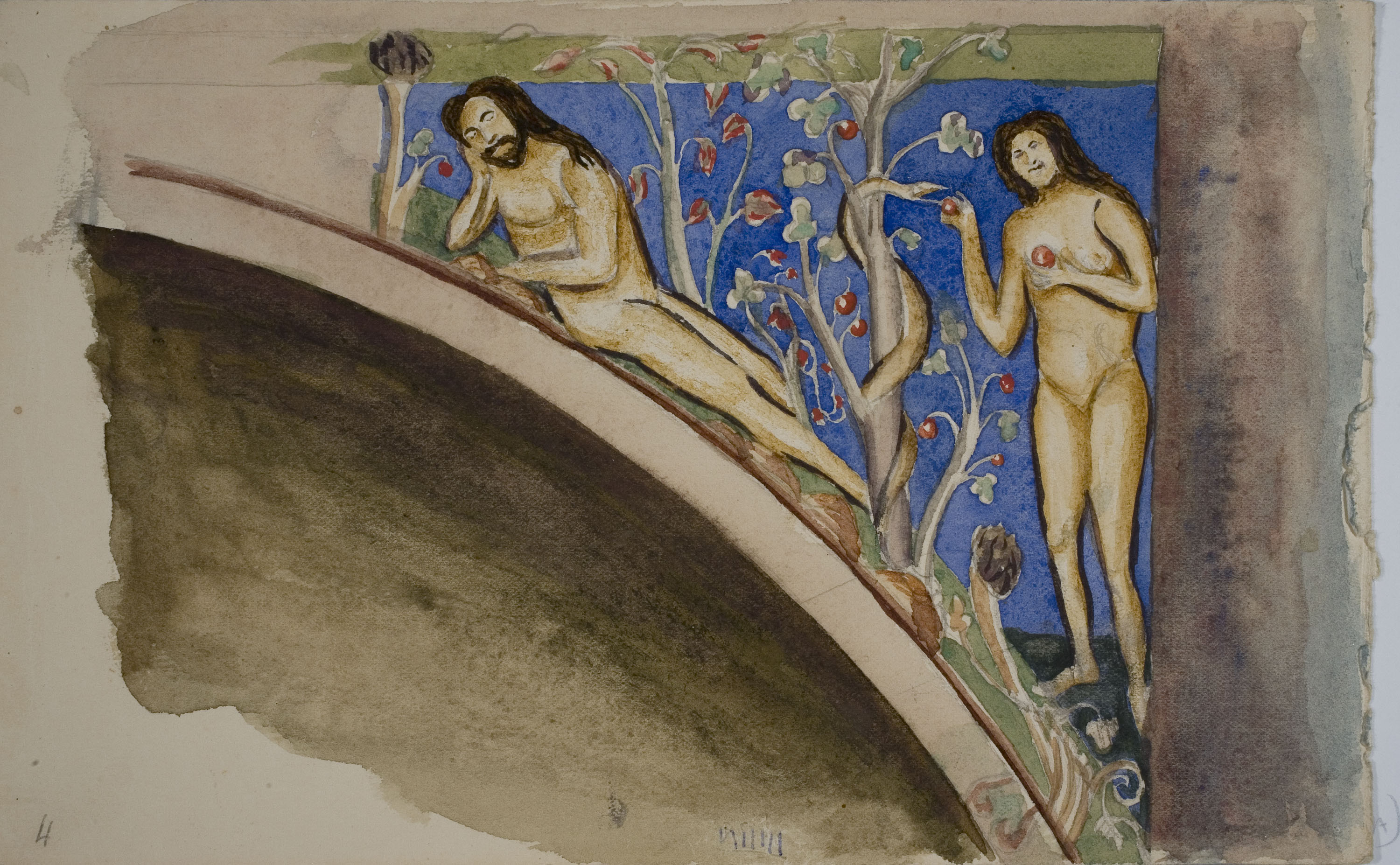 image for: Lluís Domènech i Montaner - Còpia de les pintures de Sixena: Pecat Original - 1918