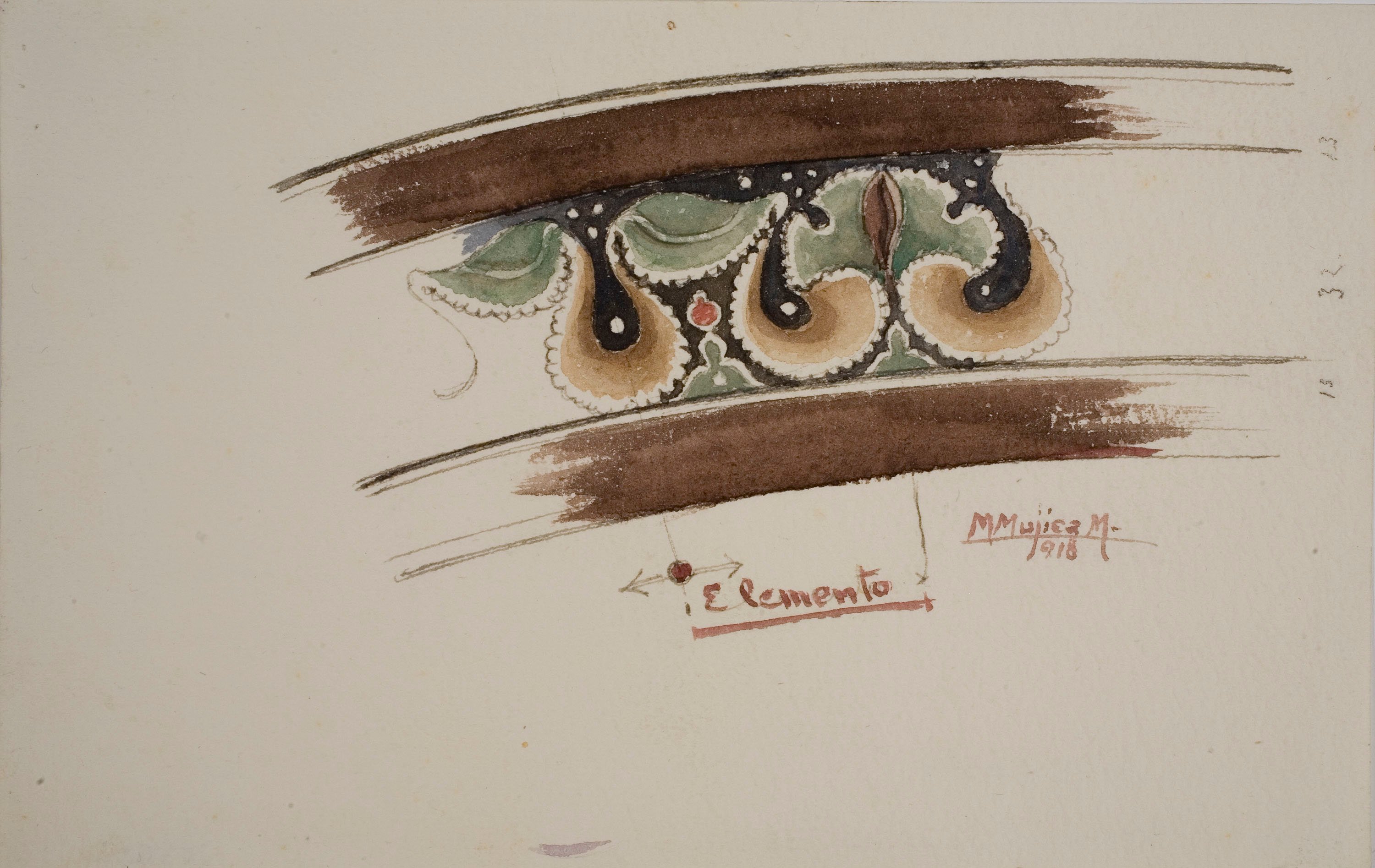 image for: Lluís Domènech i Montaner - Còpia de les pintures de Sixena: Sanefa - 1918