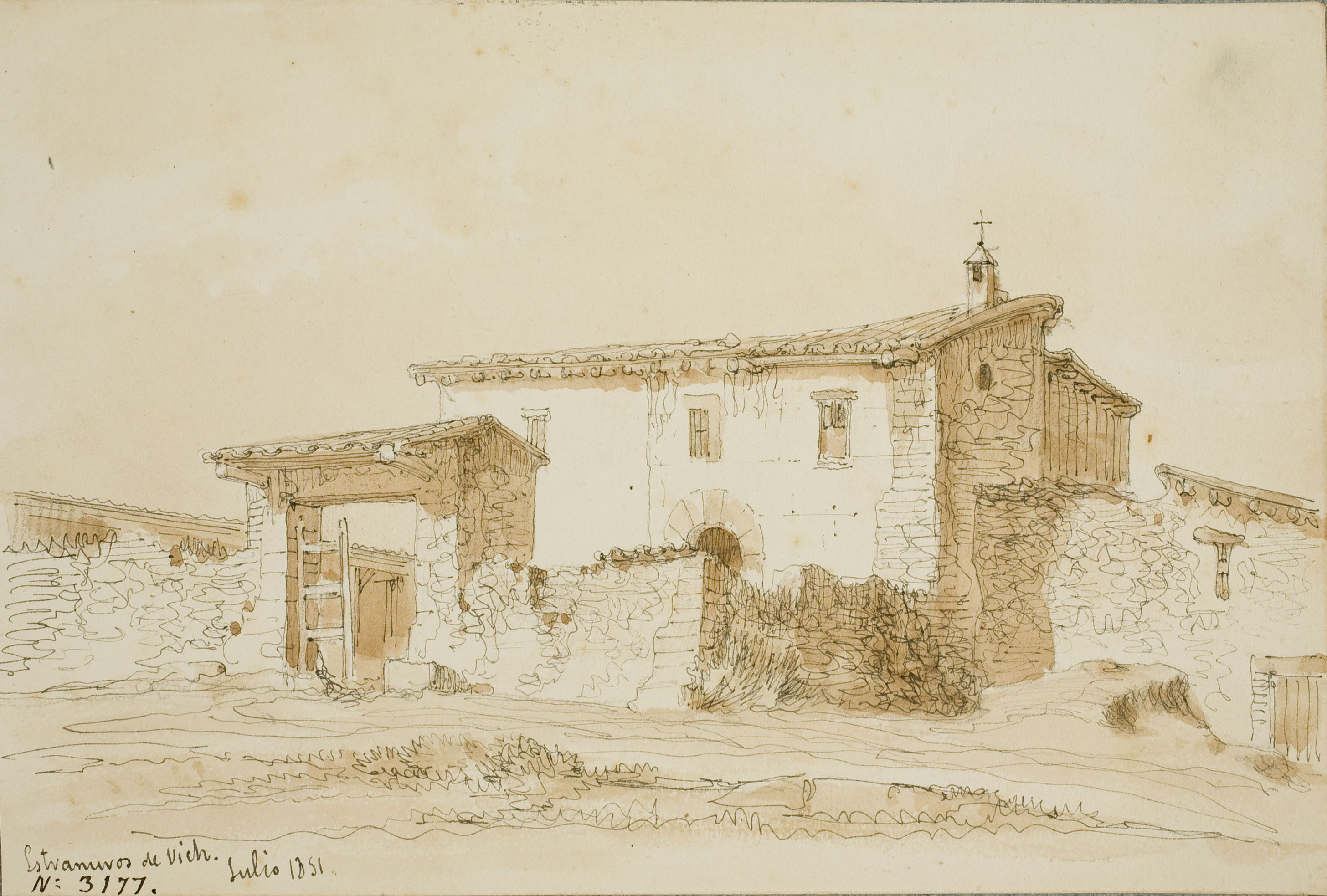 Lluís Rigalt - Estramuros de Vich - Juliol de 1851 image for: Lluís Rigalt - Estramuros de Vich - Juliol de 1851