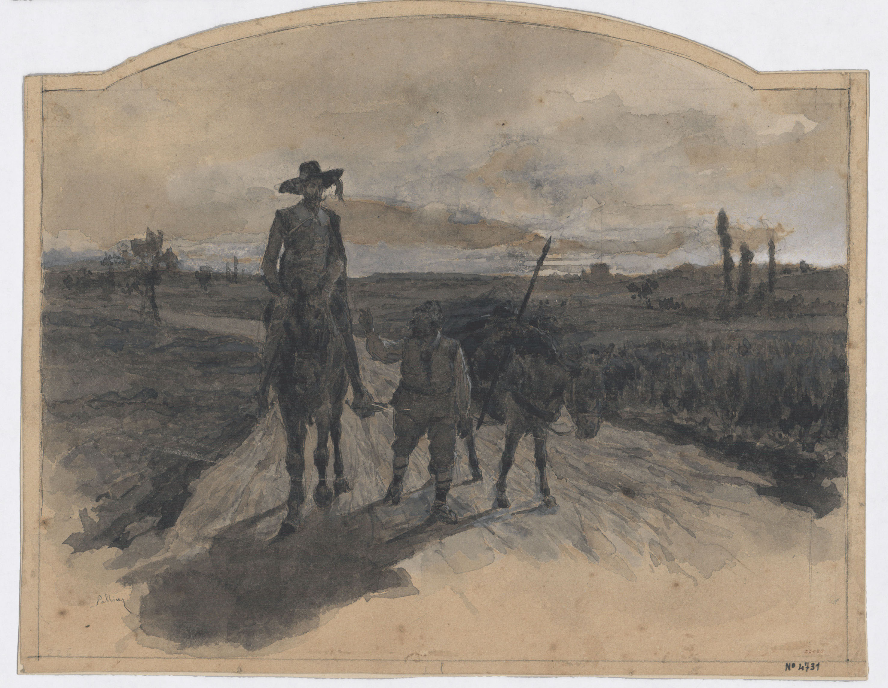 image for: Josep Lluís Pellicer - Escena del Quixot - Cap a 1883